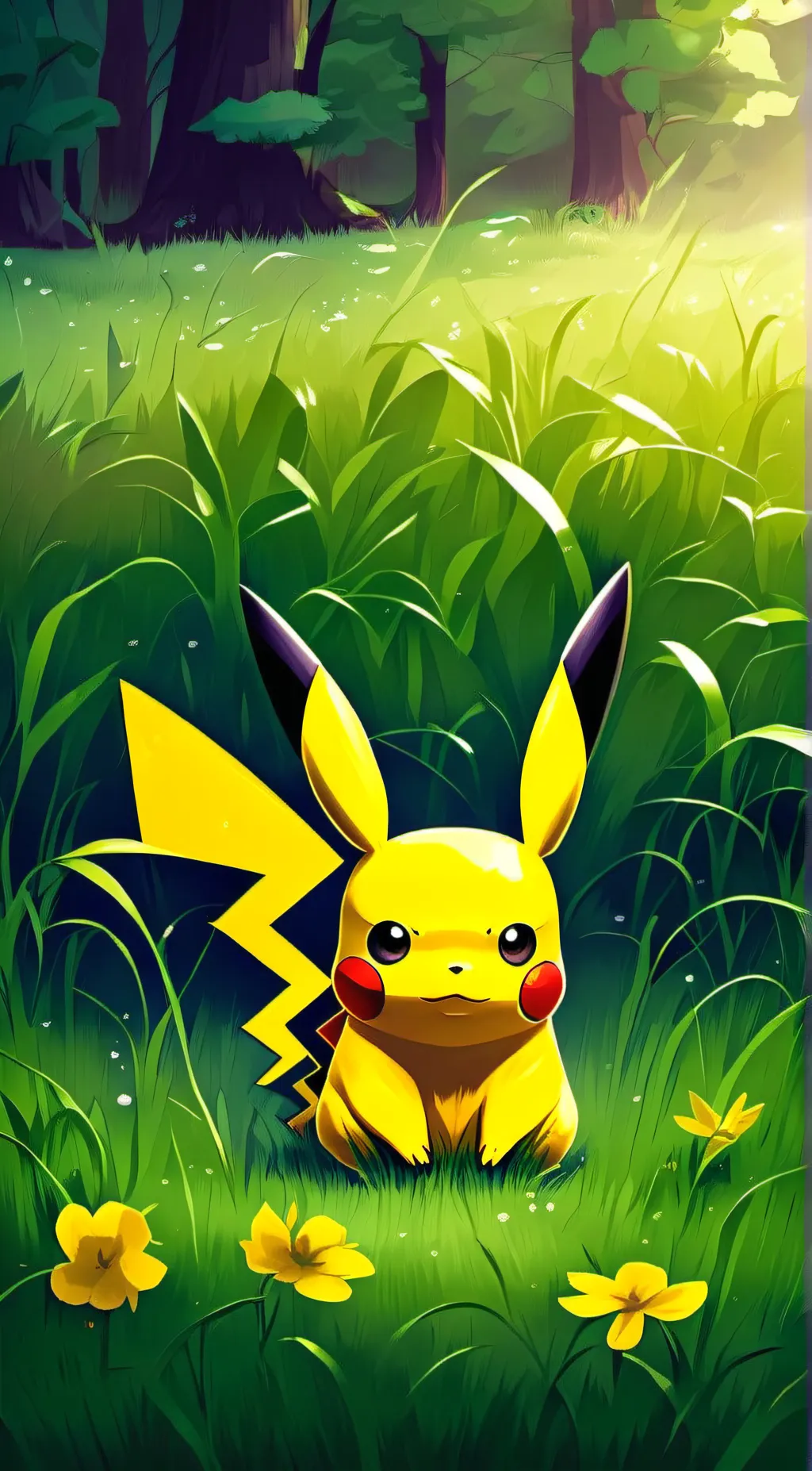 ai character: Pikachu background