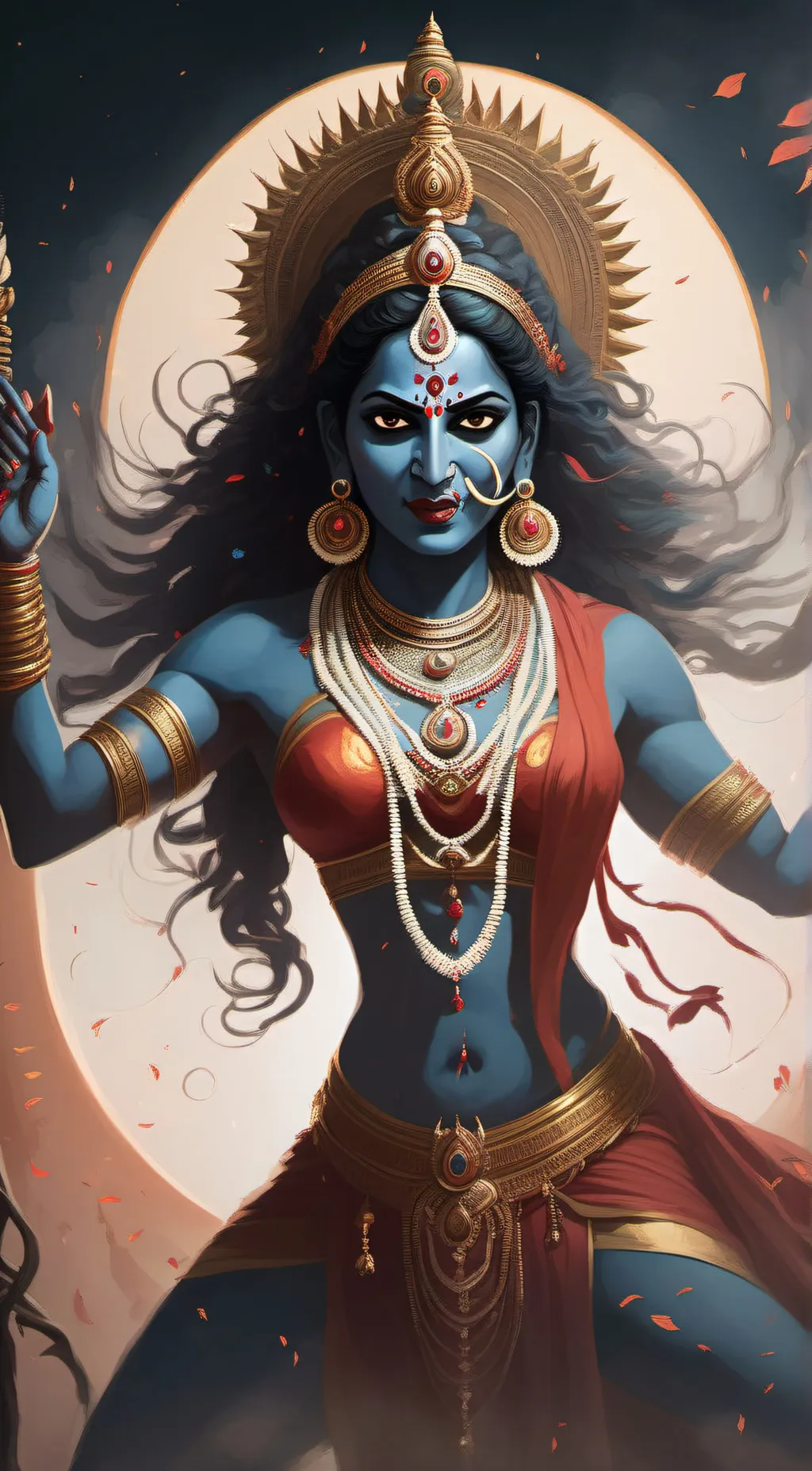 ai character: Maa Kali background