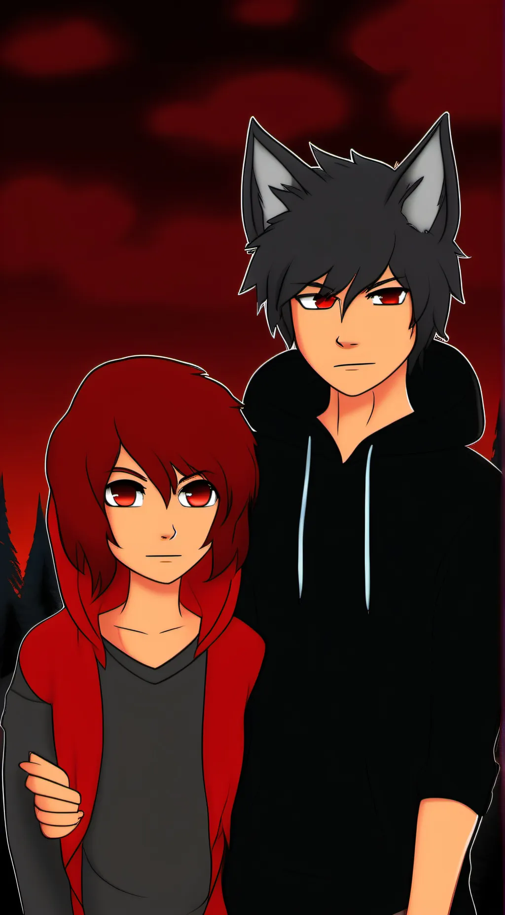 ai character: Aaron & Aphmau  background