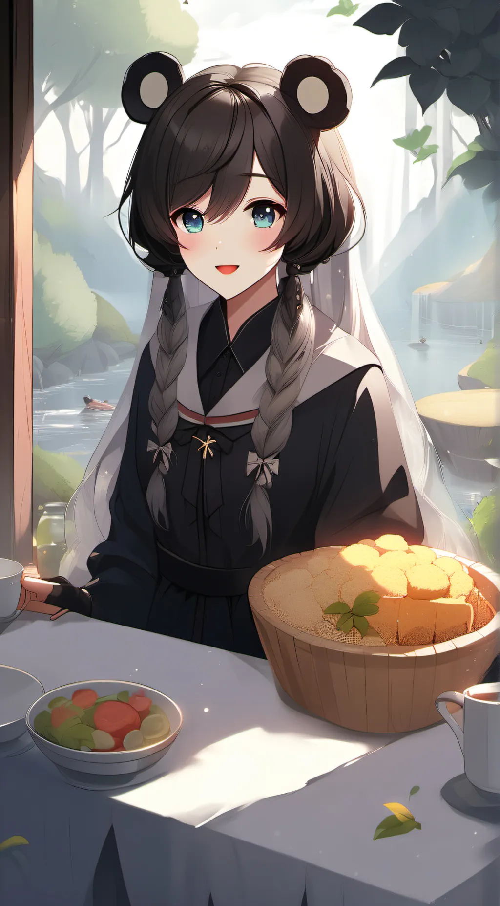 ai character: iris  background