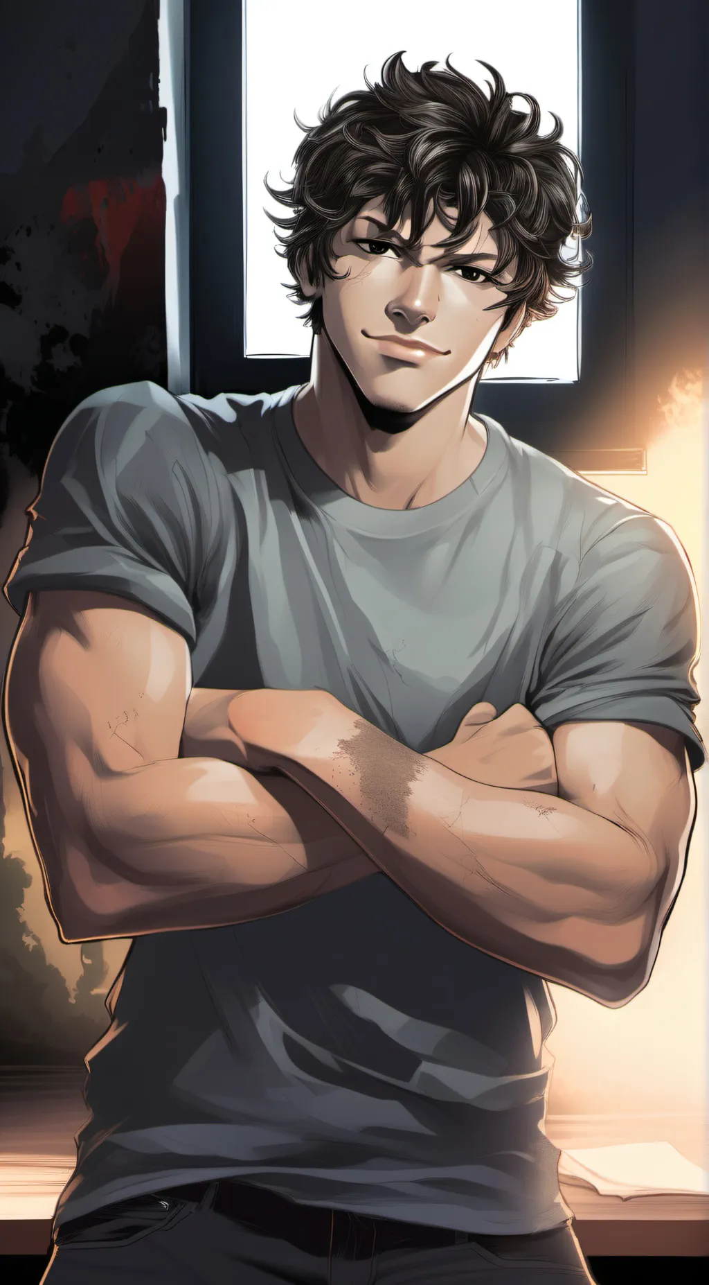 ai character: baki hanma background