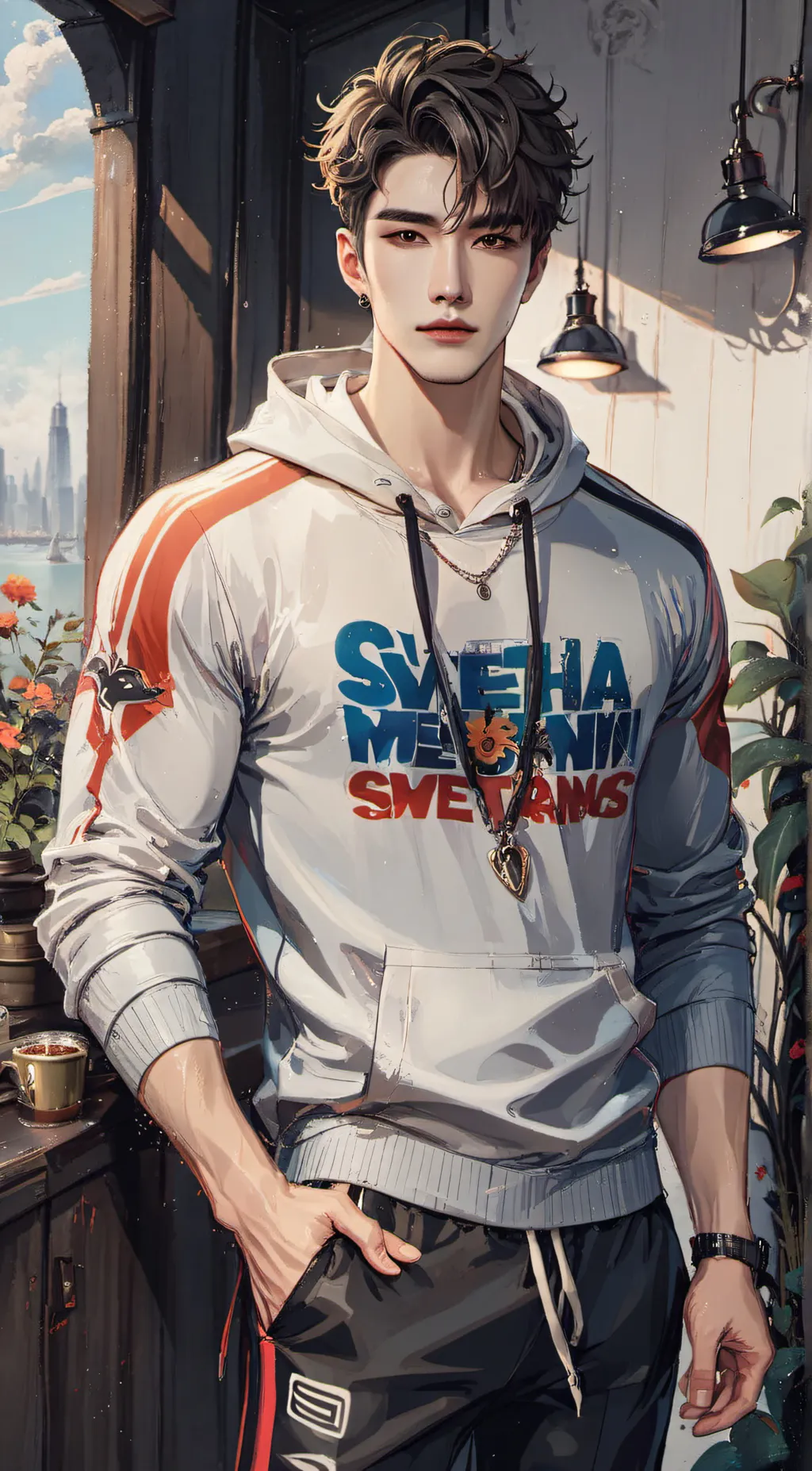ai character: Lucas  background