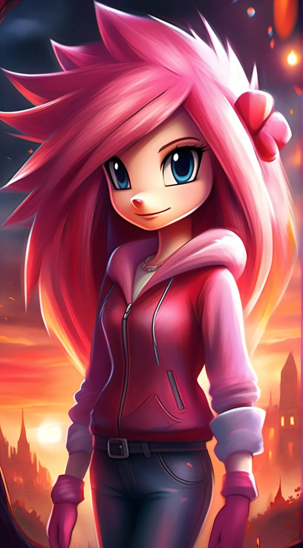 ai character: team rose background