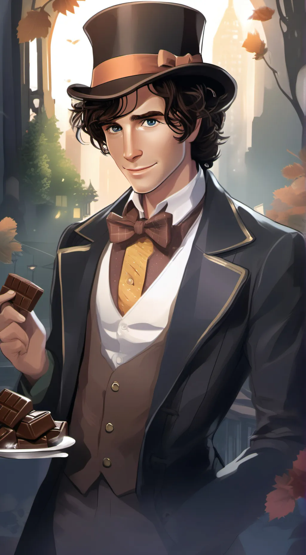 ai character: Wonka/timothée background