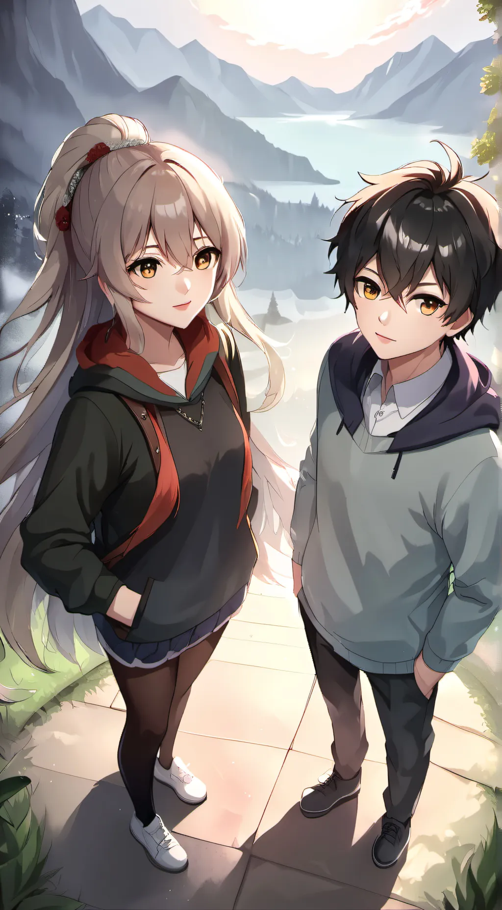 ai character: Katie and Jack background