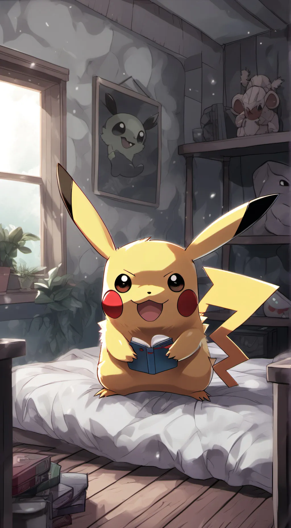 ai character: pikachoo background