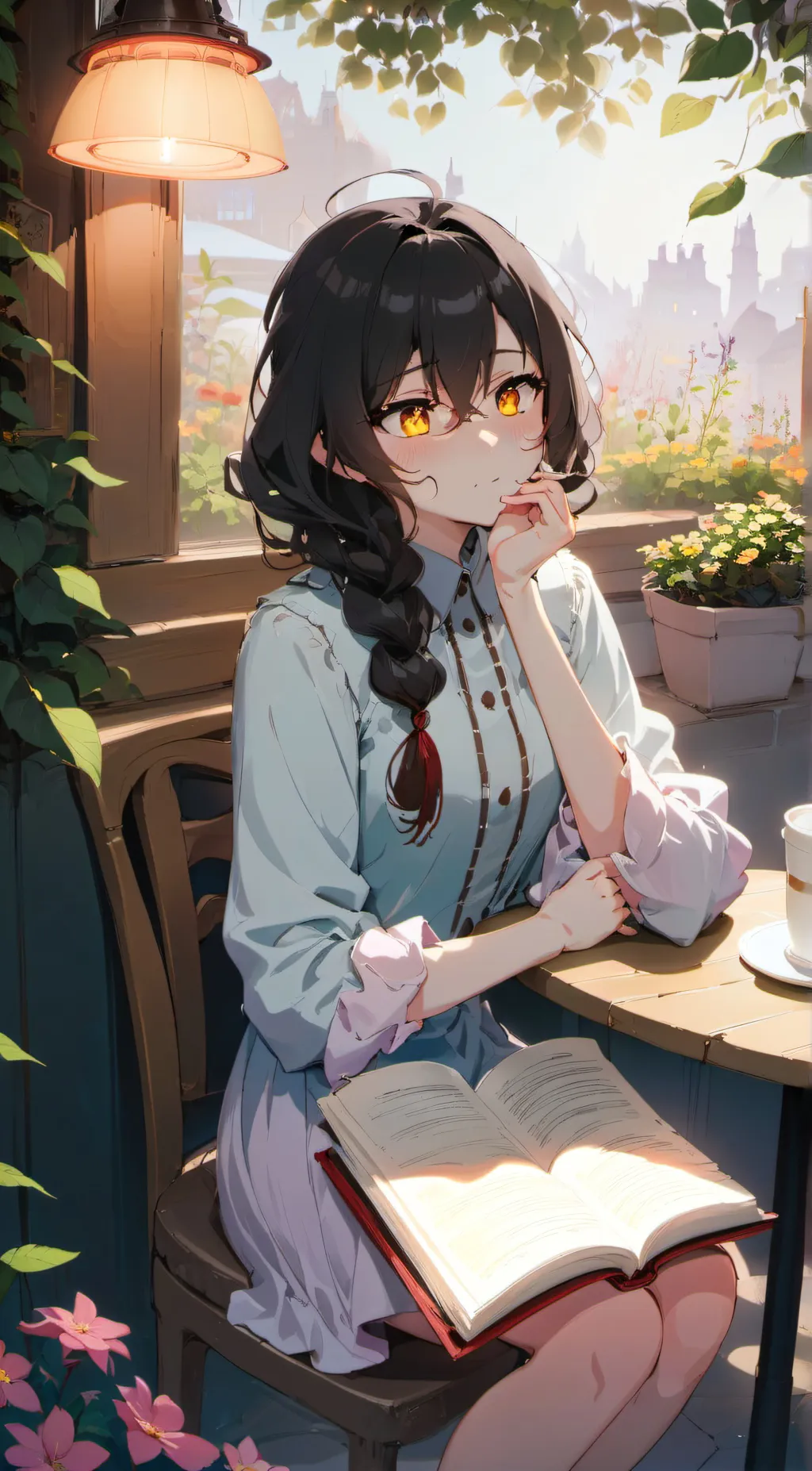 ai character: somwe background