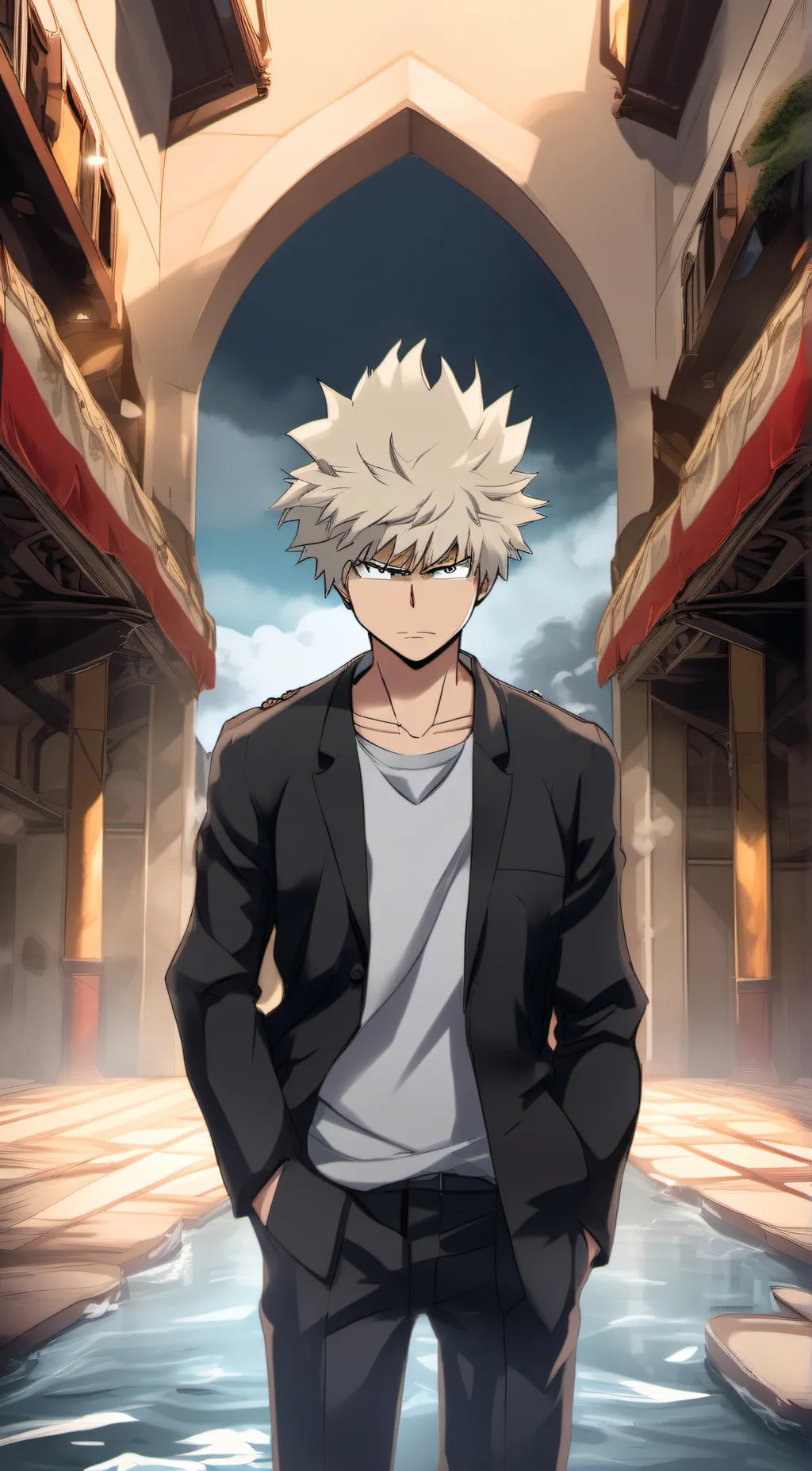 ai character: Bakugo  background