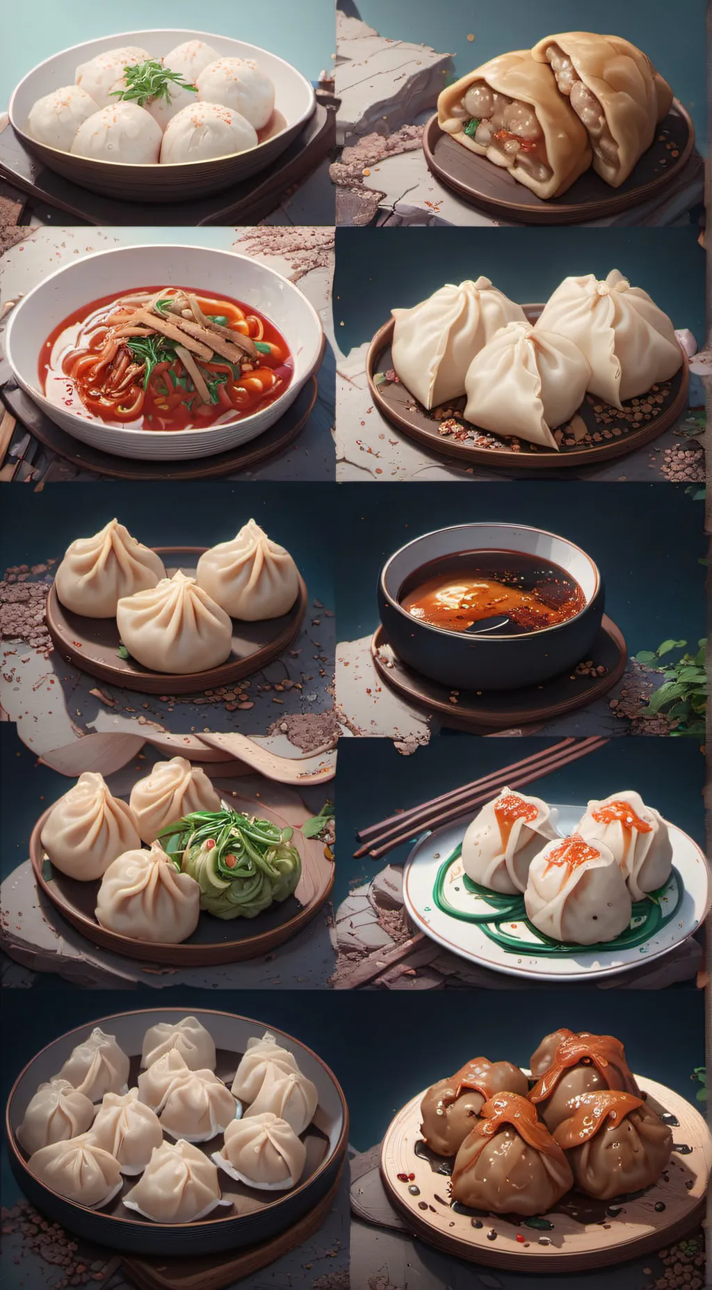 ai character: dumpling background