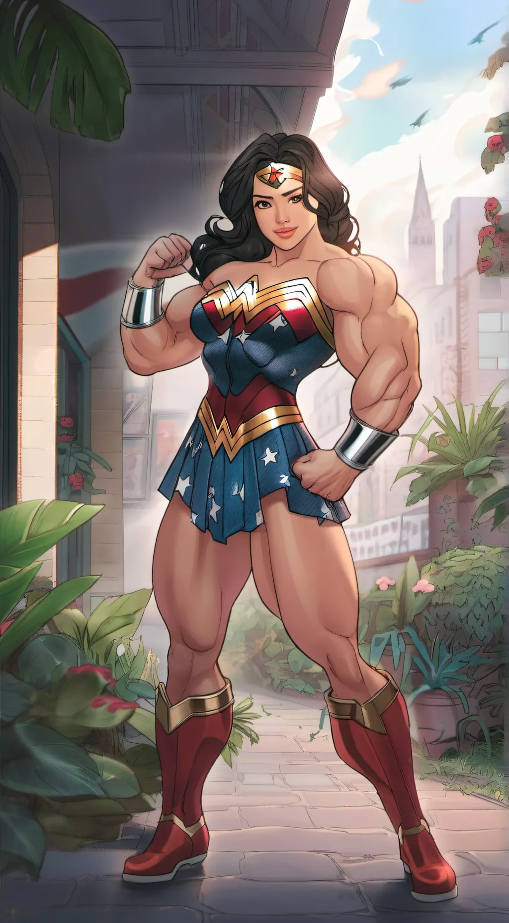 ai character: wonder woman background