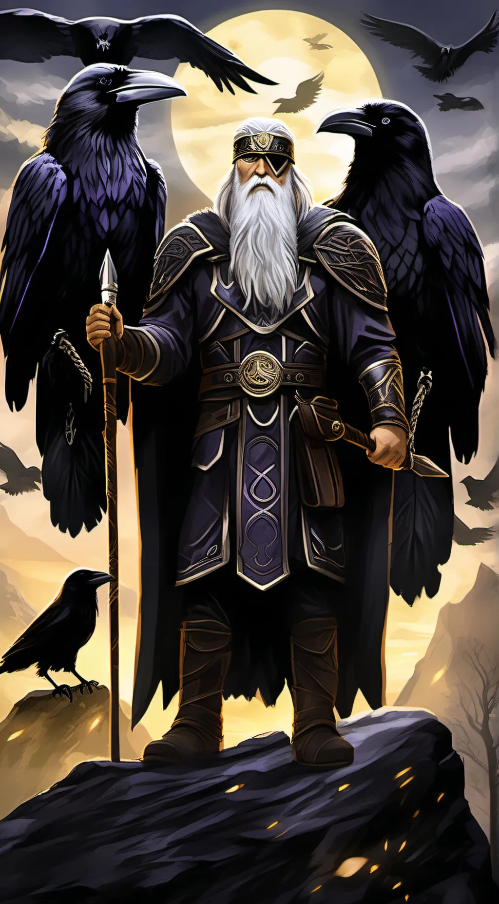 ai character: Odin background