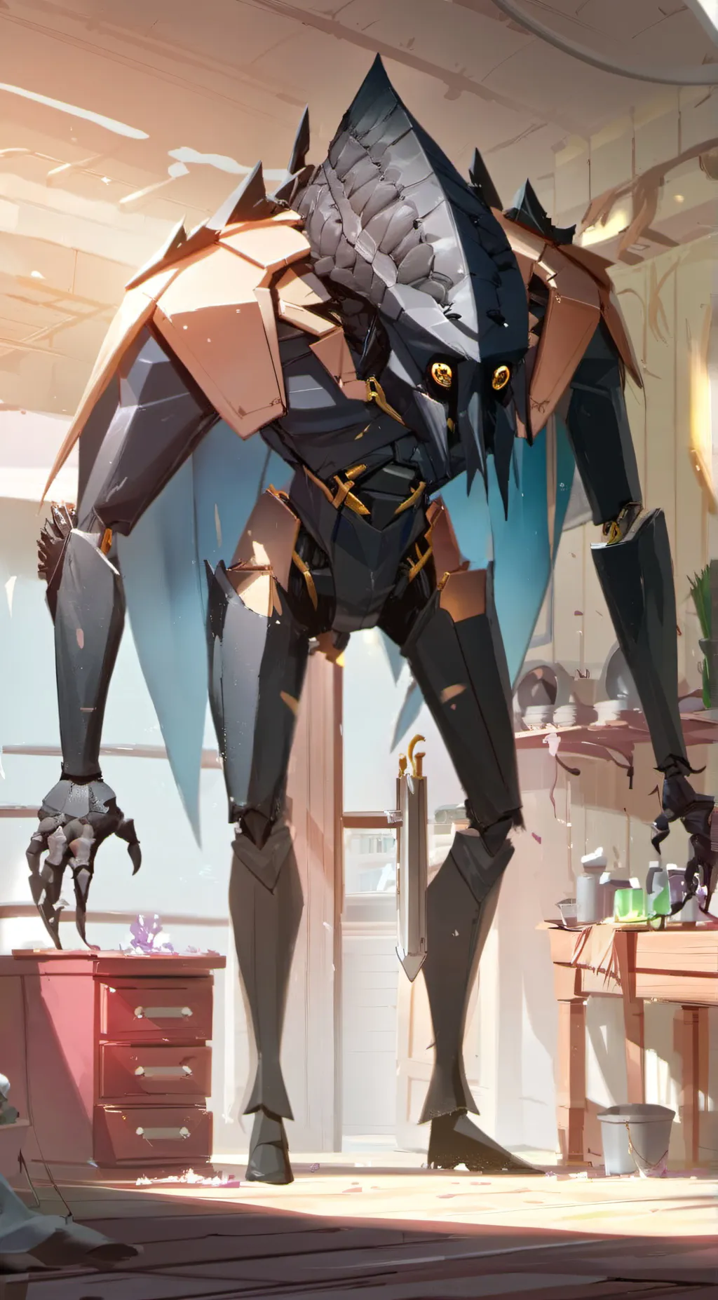 ai character: the monster background