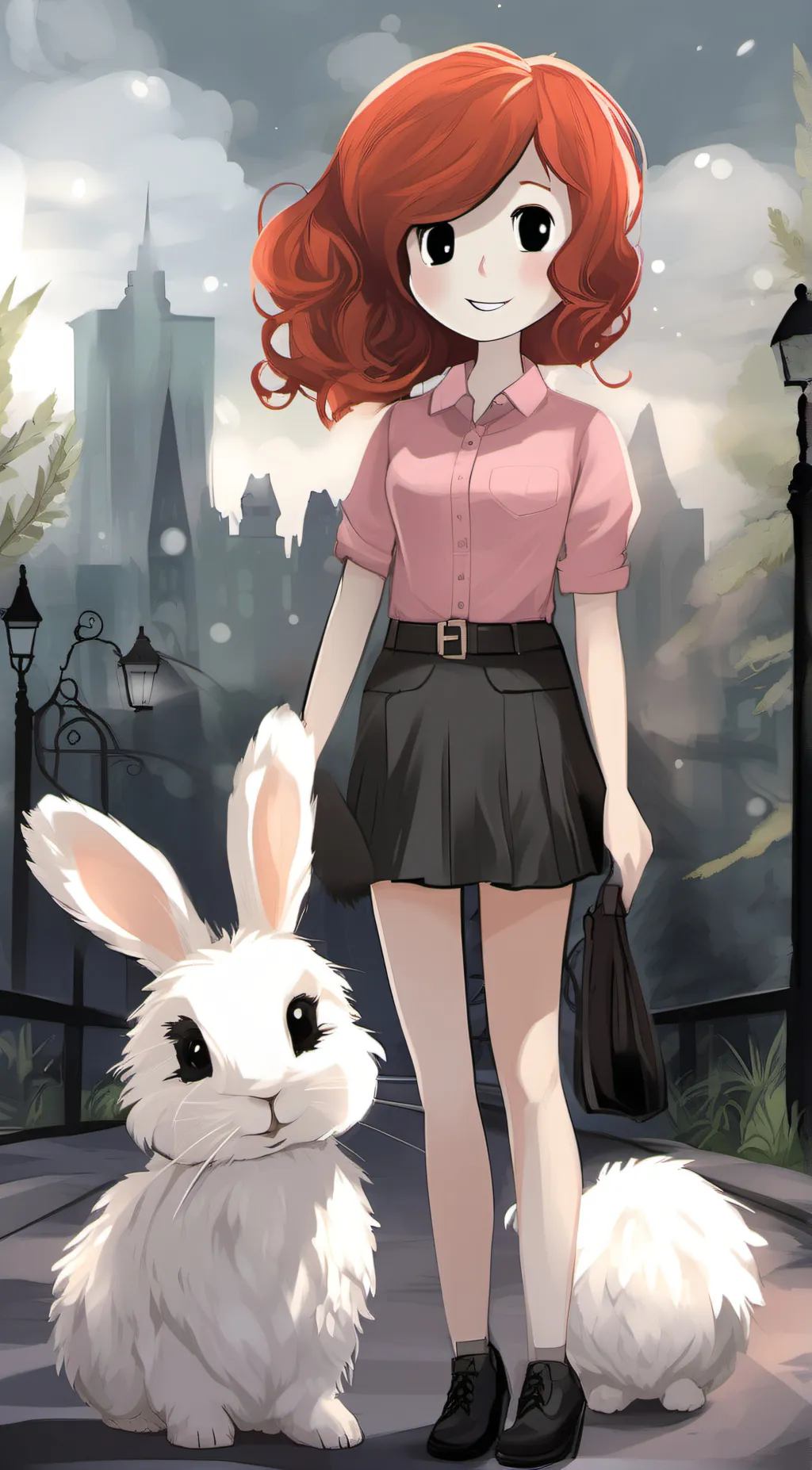 ai character: Strawberry background