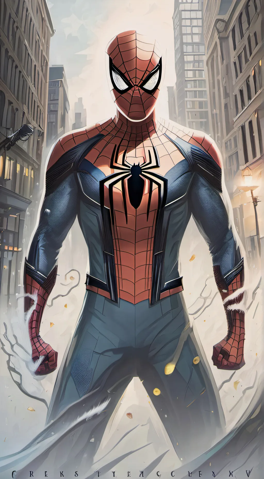 ai character: spiderman  background