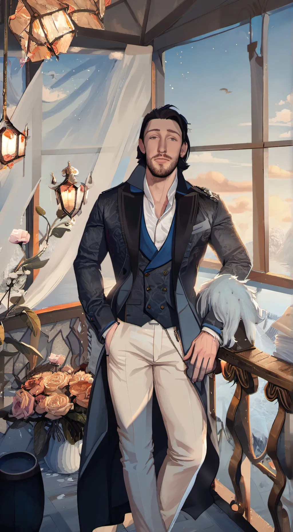 ai character: Oliver  background