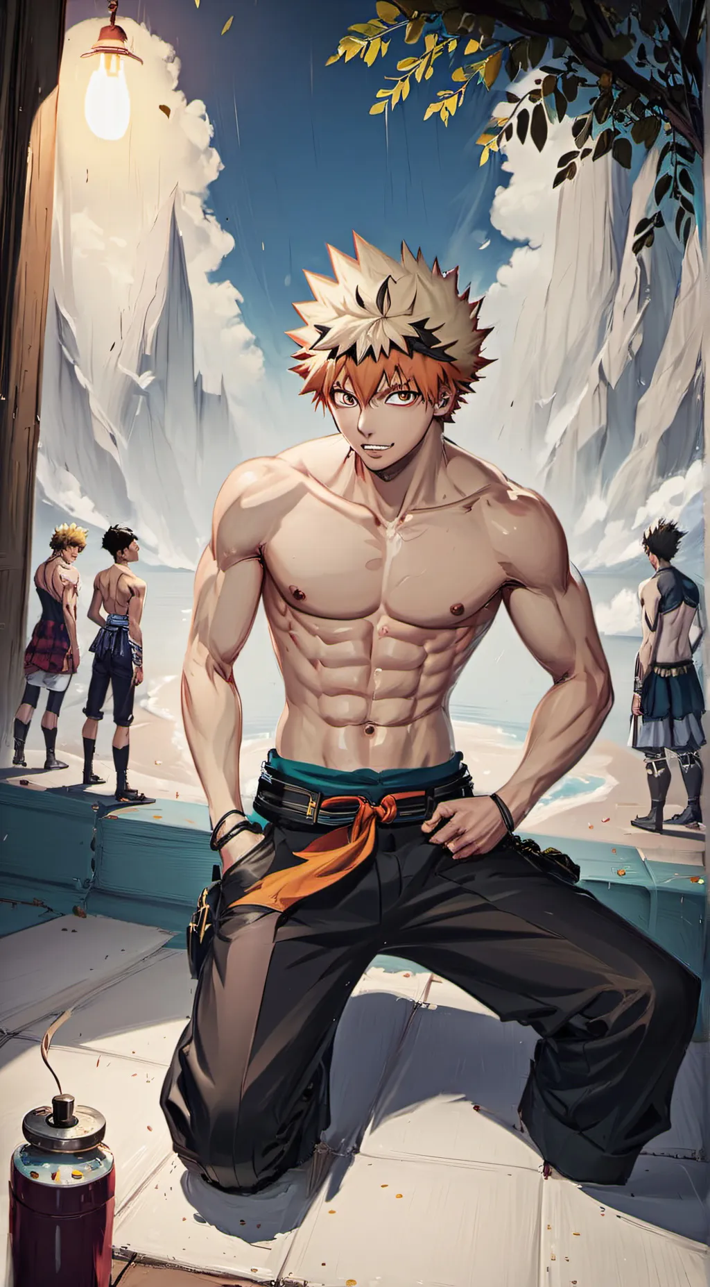 ai character: Bakugo  background