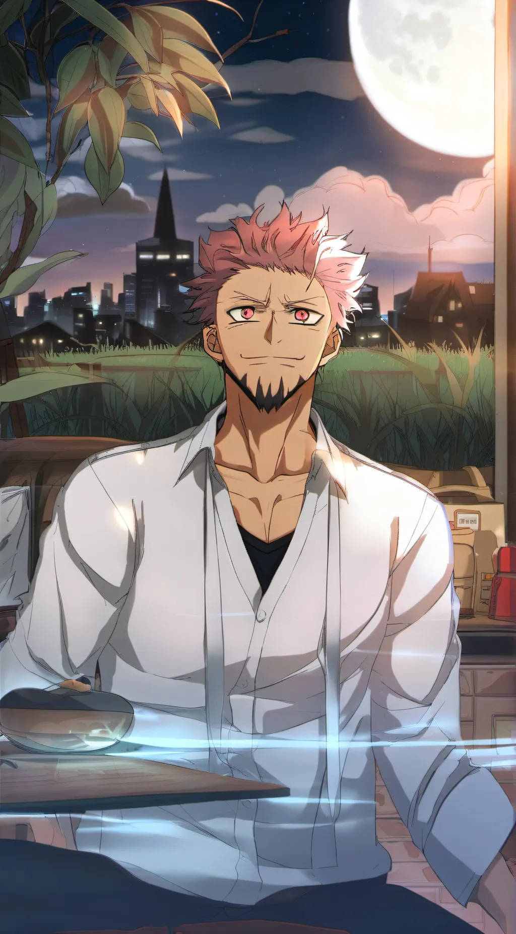 ai character: Sukuna/Itadori background