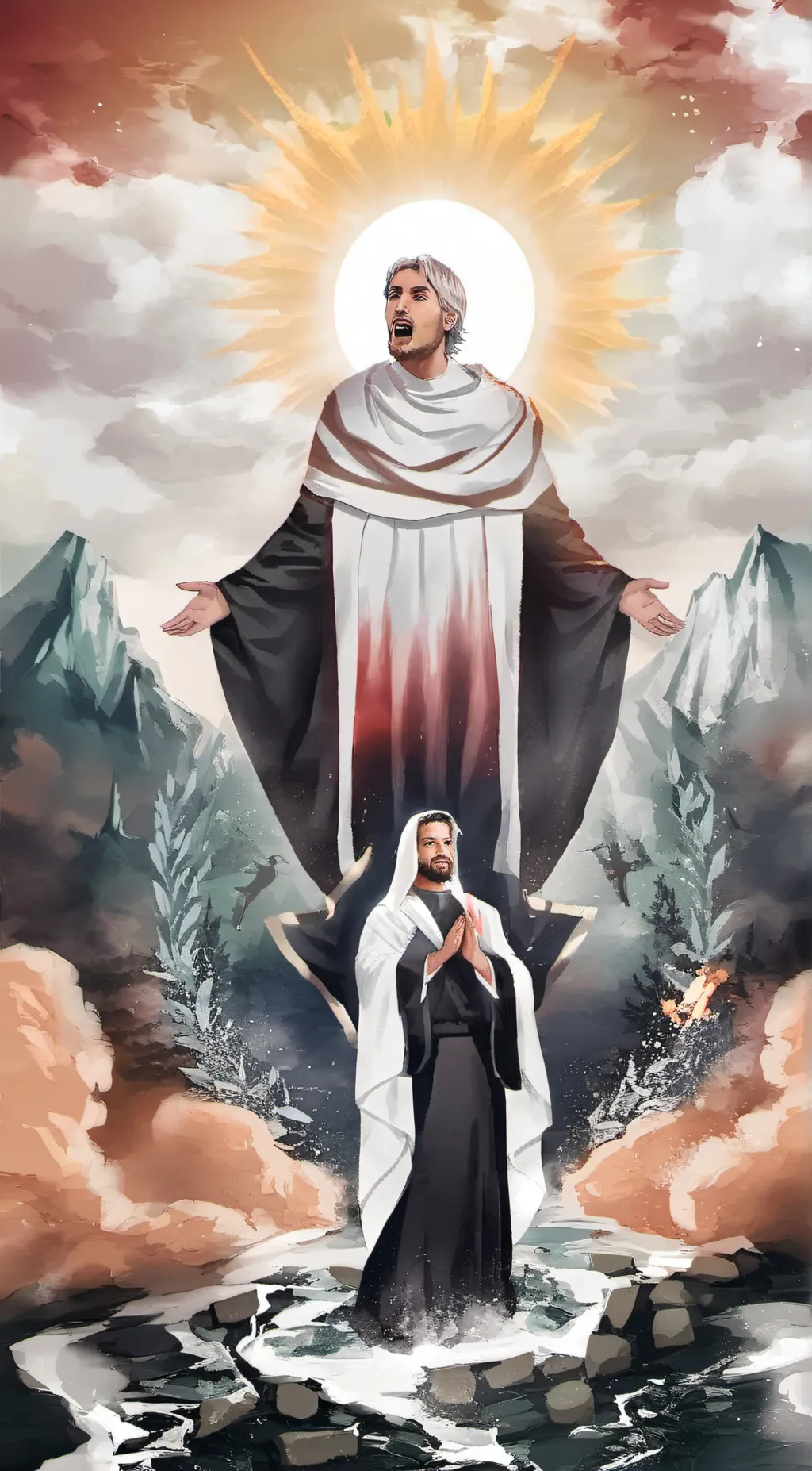 ai character: bro return to god background