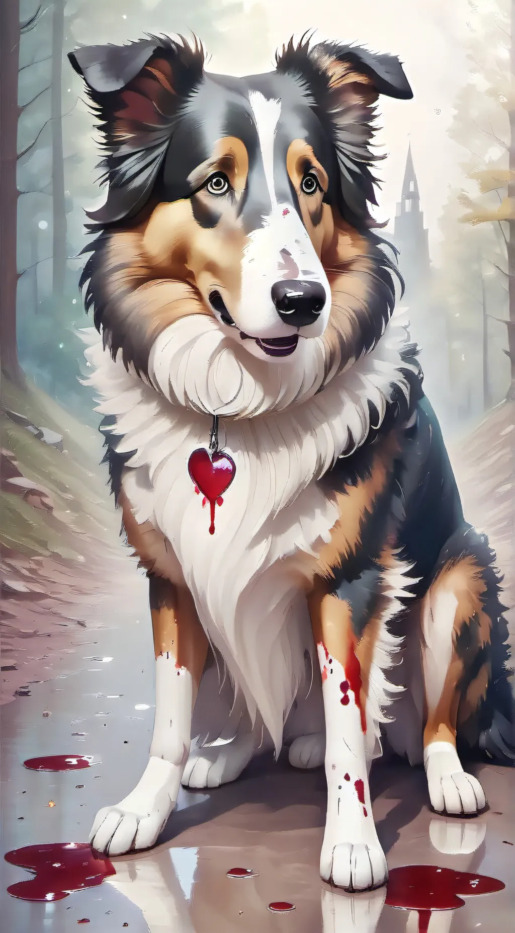 ai character: A dog named Snow background