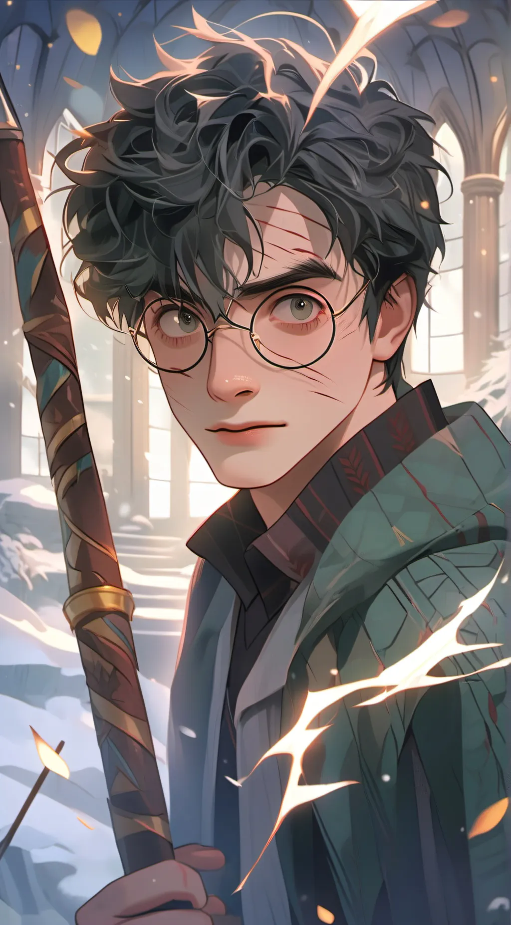 ai character: Harry Potter  background