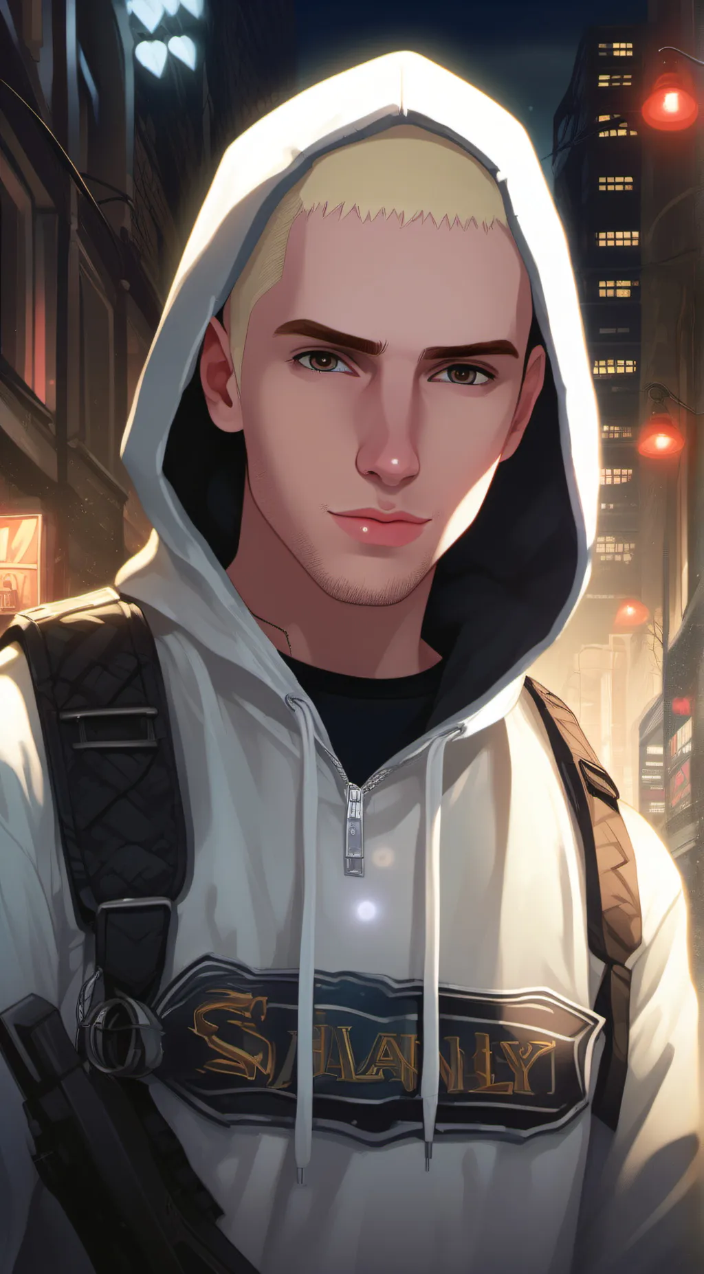 ai character: slim shady background