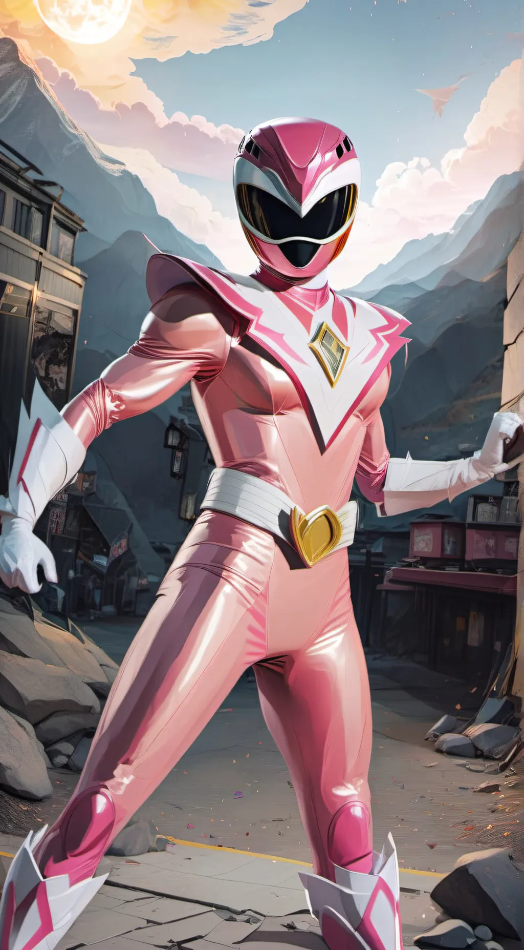 ai character: pink ranger background