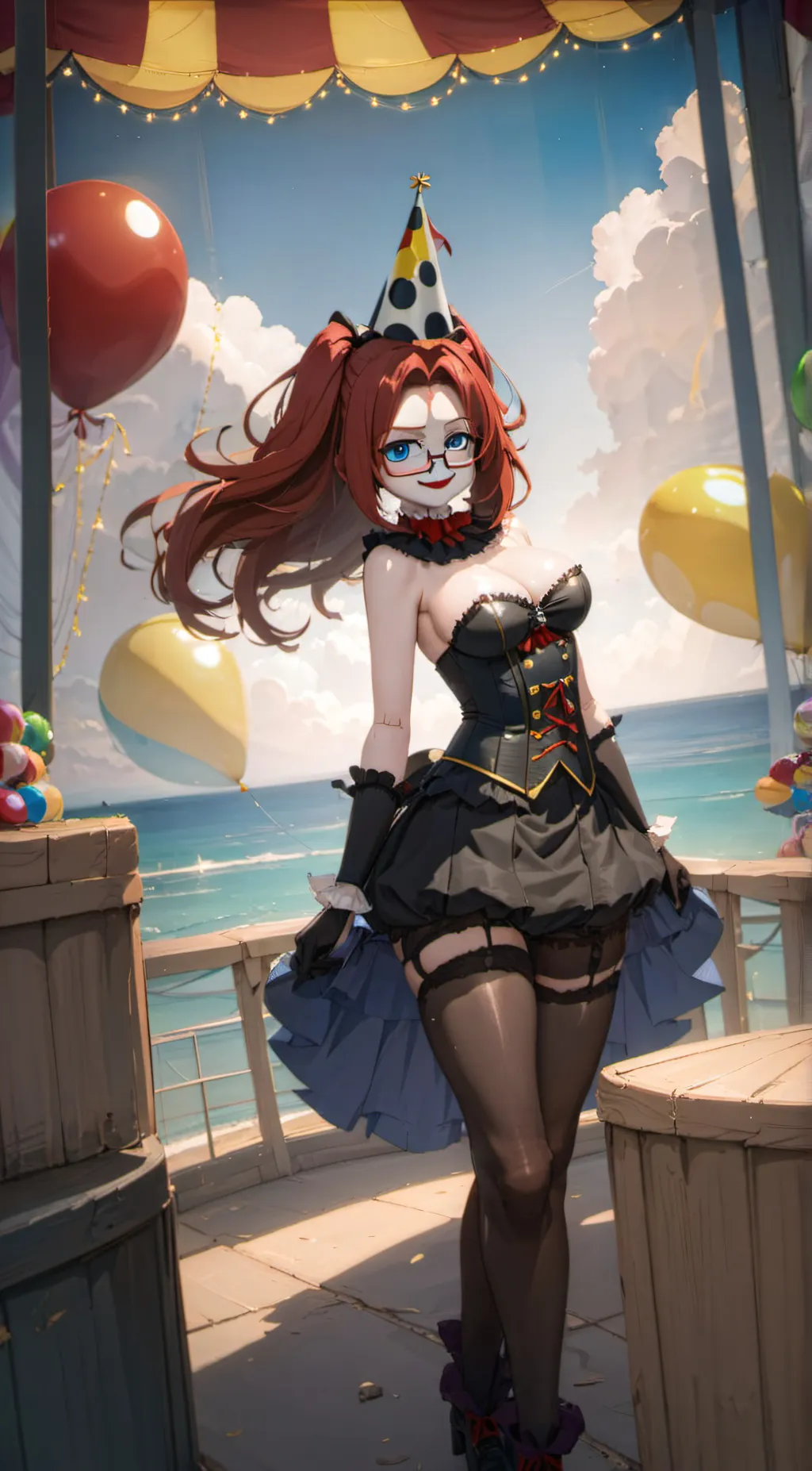 ai character: Evelyn the clown background