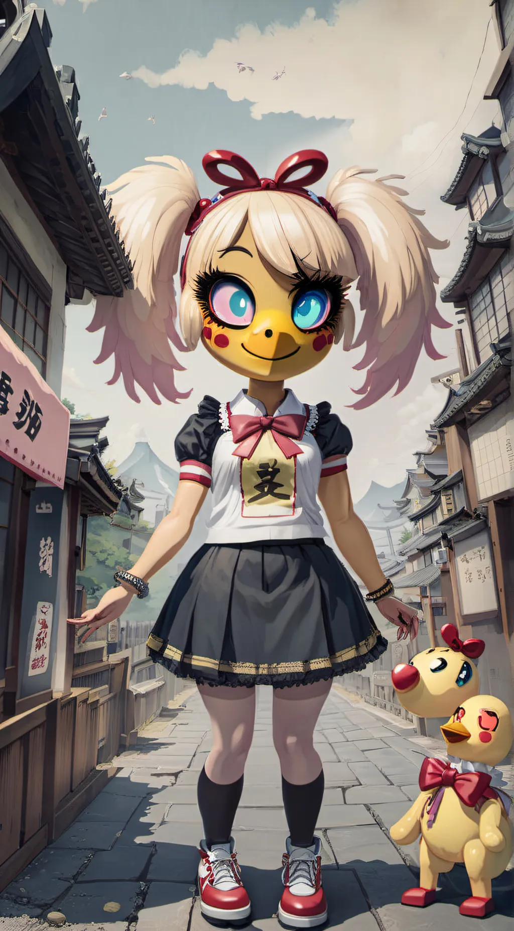 ai character: Toy chica🐤 background