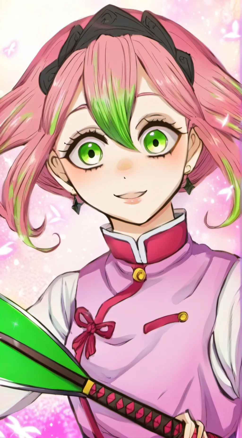 ai character: Mitsuri kanroji background