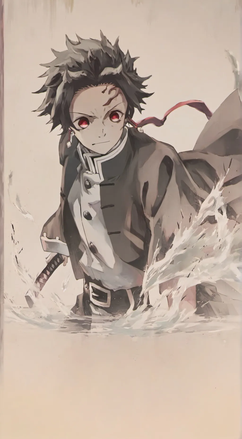 ai character: Tanjiro  background