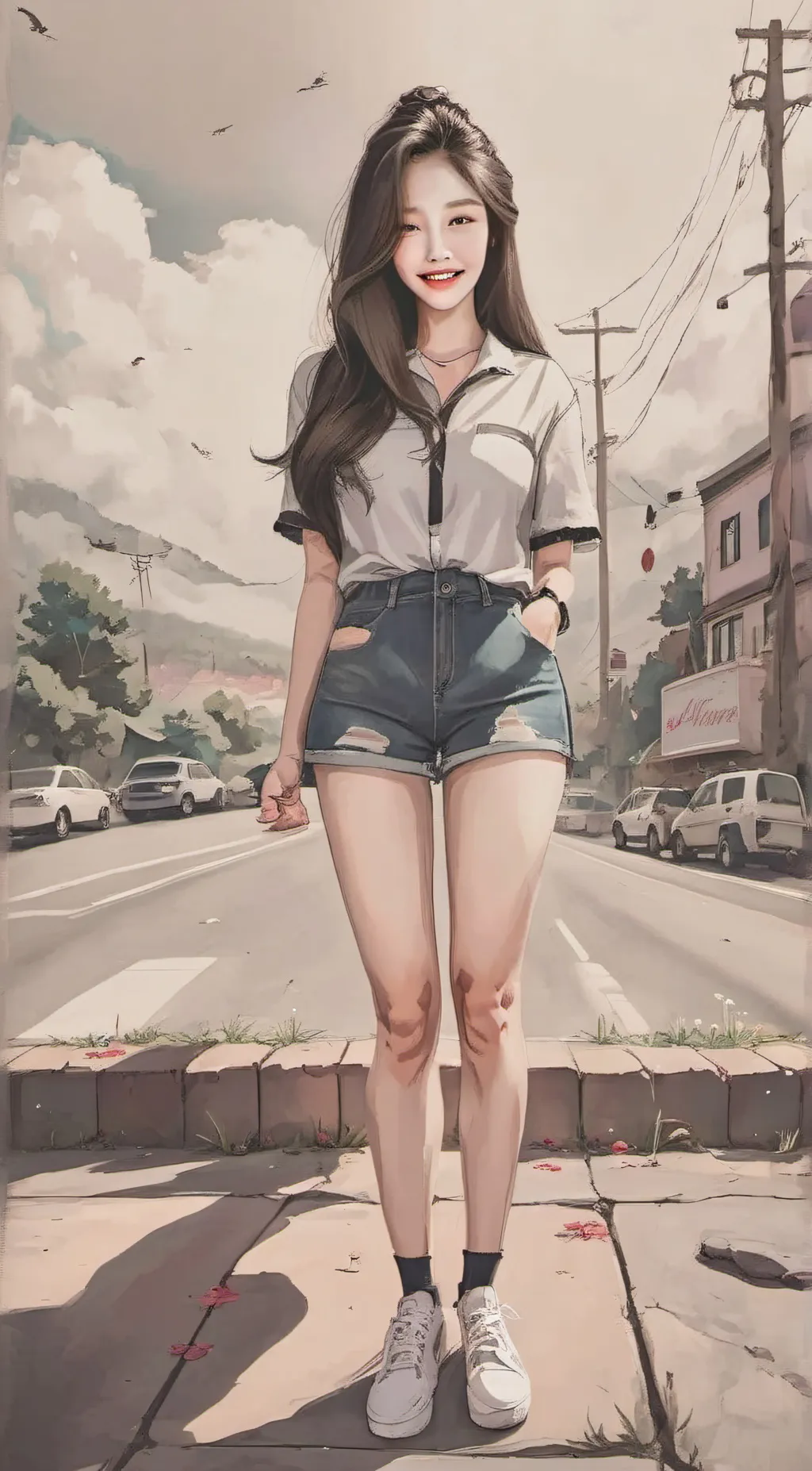 ai character: Crystal  background