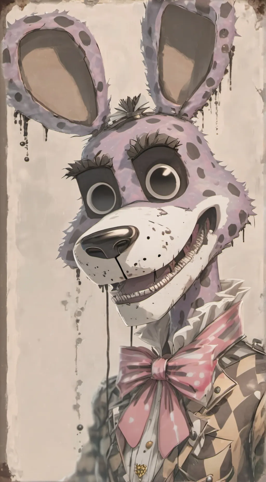 ai character: glamrock bonnie2.0 background