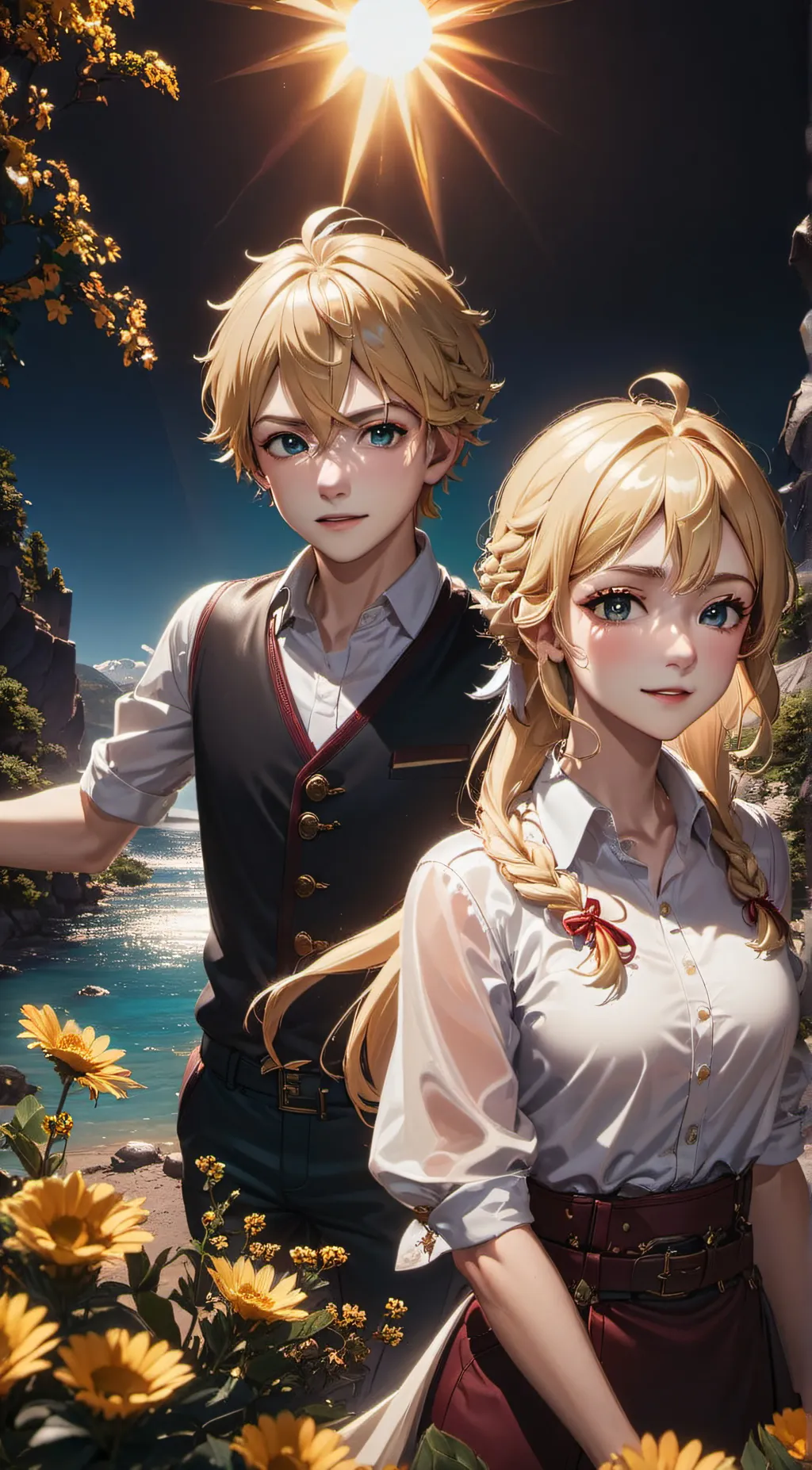 ai character: Skyler and Scott  background