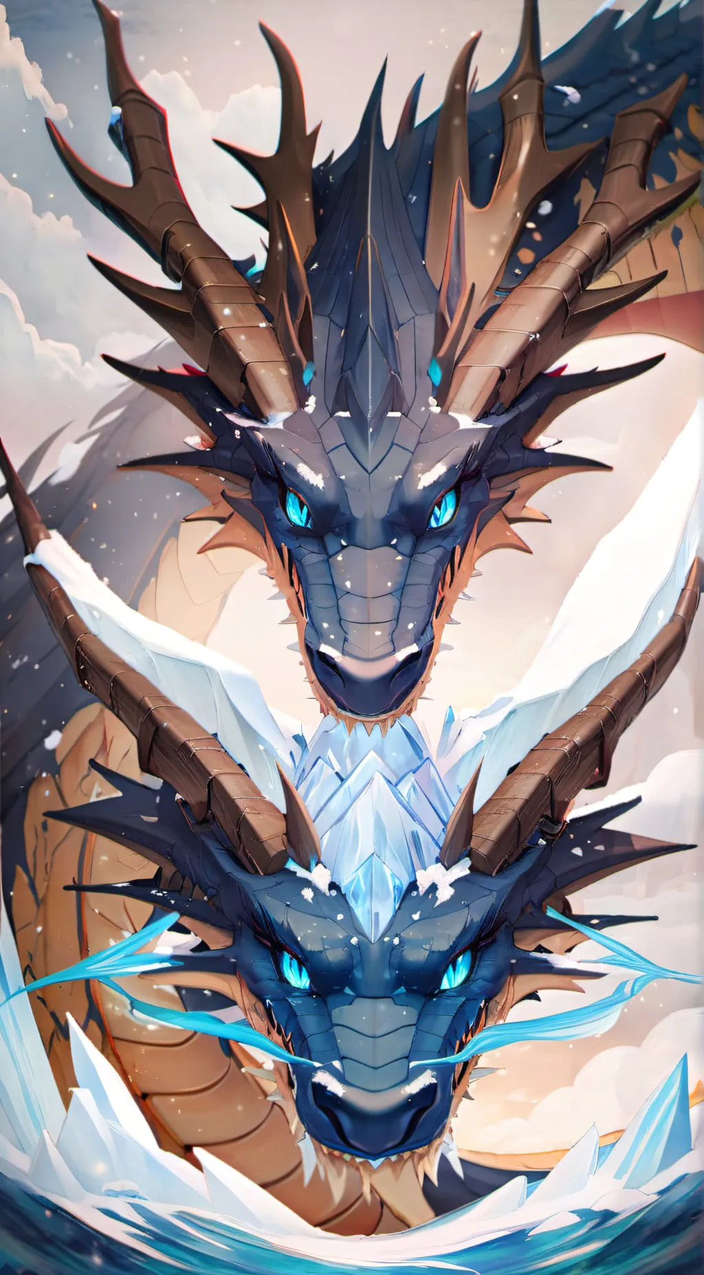 ai character: Ice Dragon Bro's background