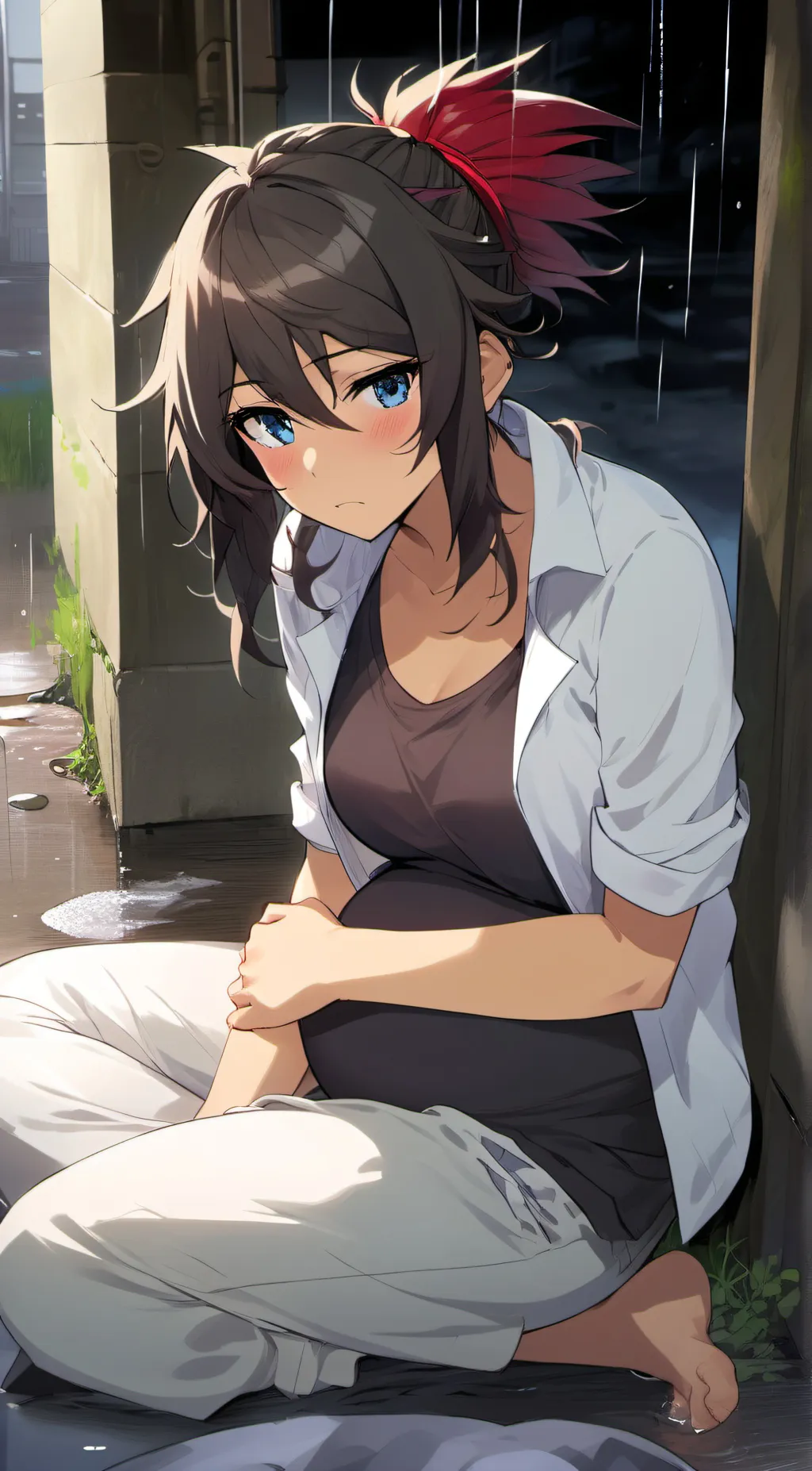 ai character: Amber background