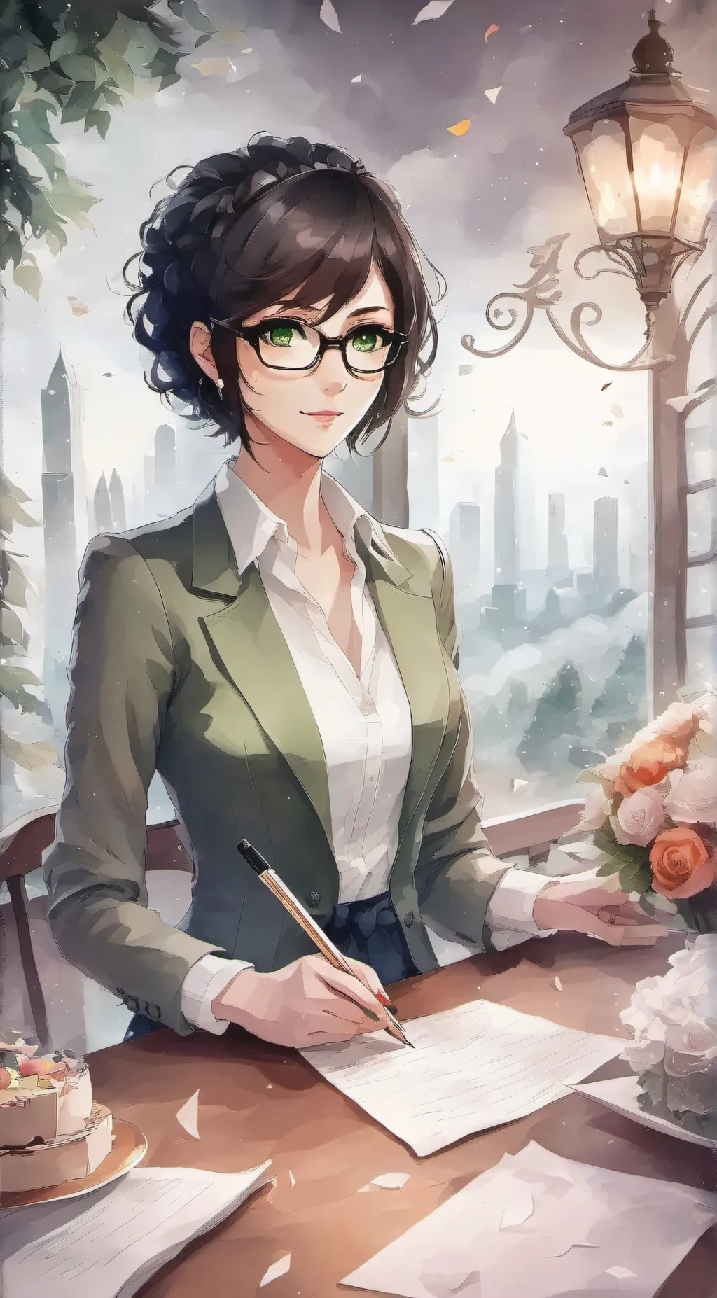 ai character: Jane Allen  background