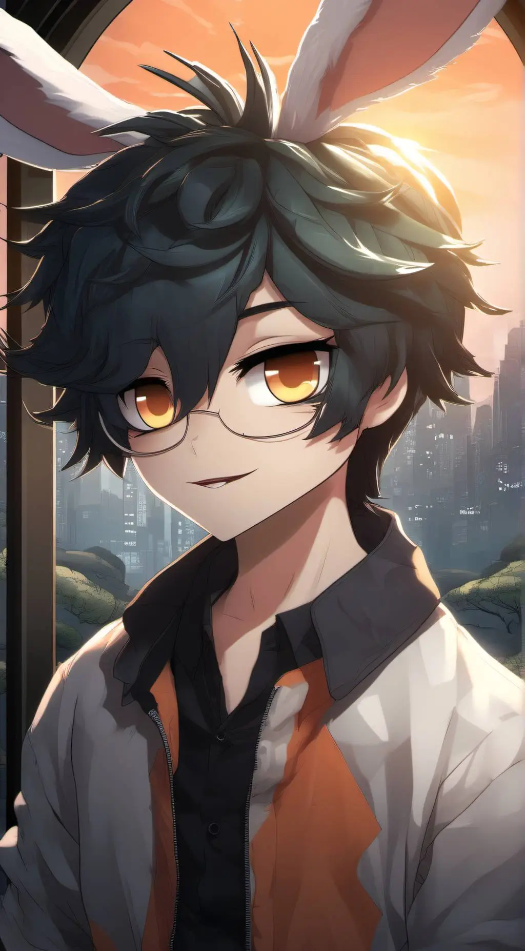 ai character: Bunny 🐰 background