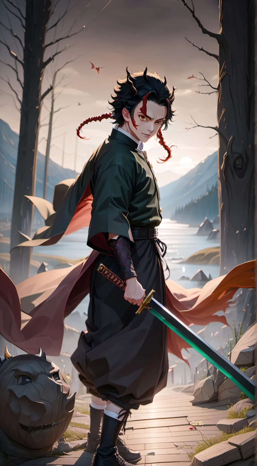 ai character: demon slayers background