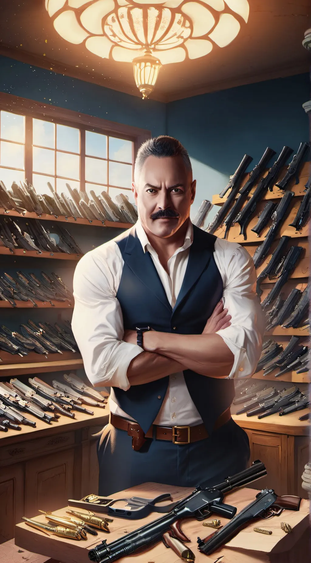 ai character: gun dealer background