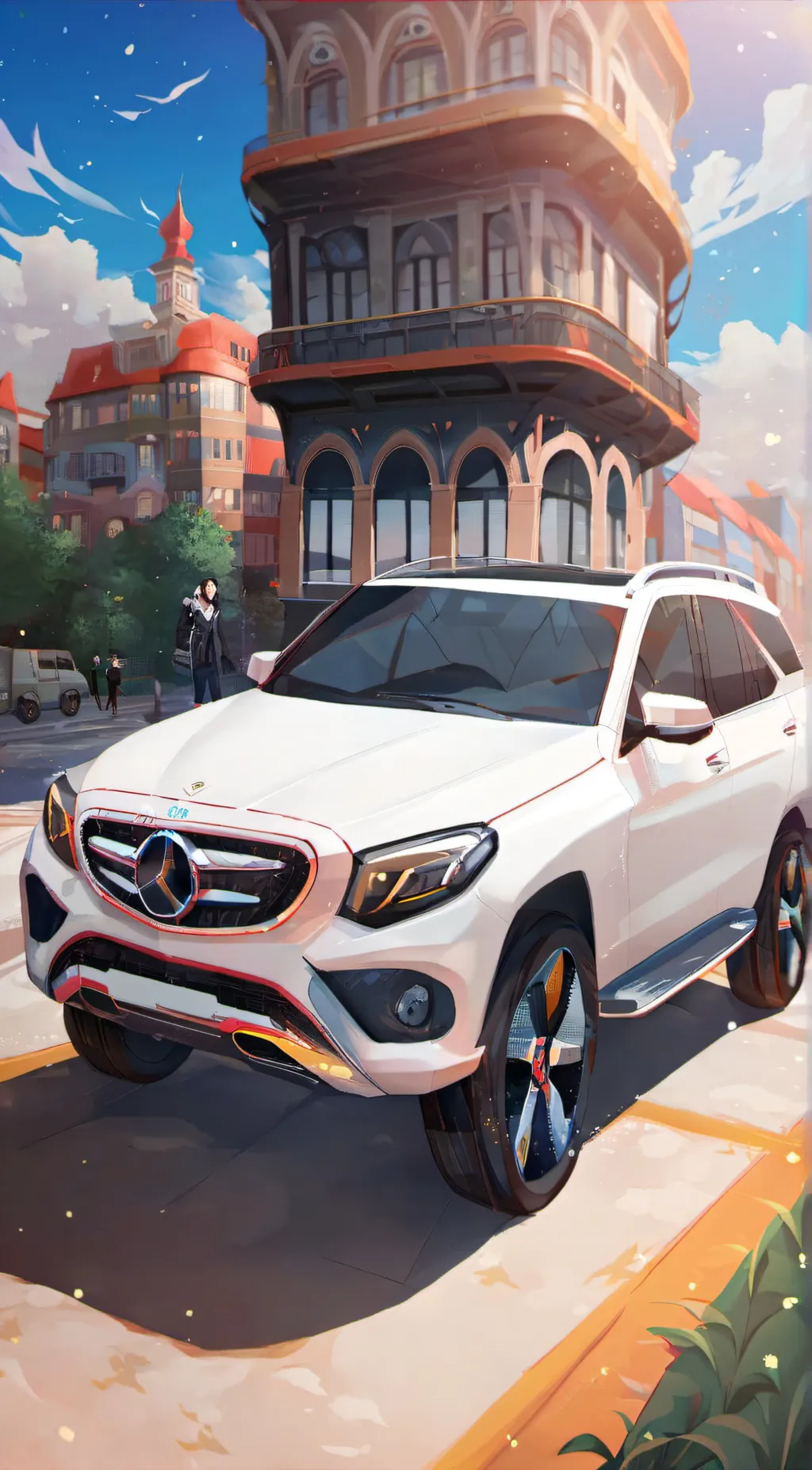 ai character: SUV  background