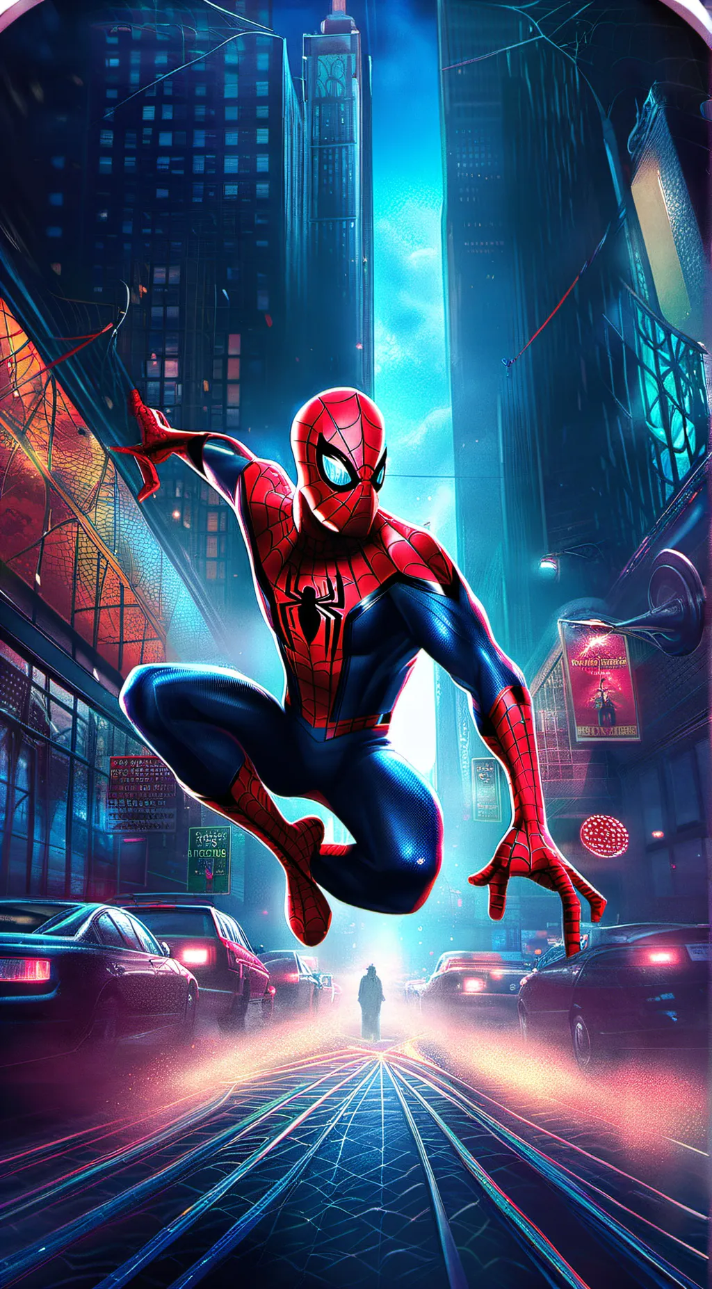ai character: spider man background