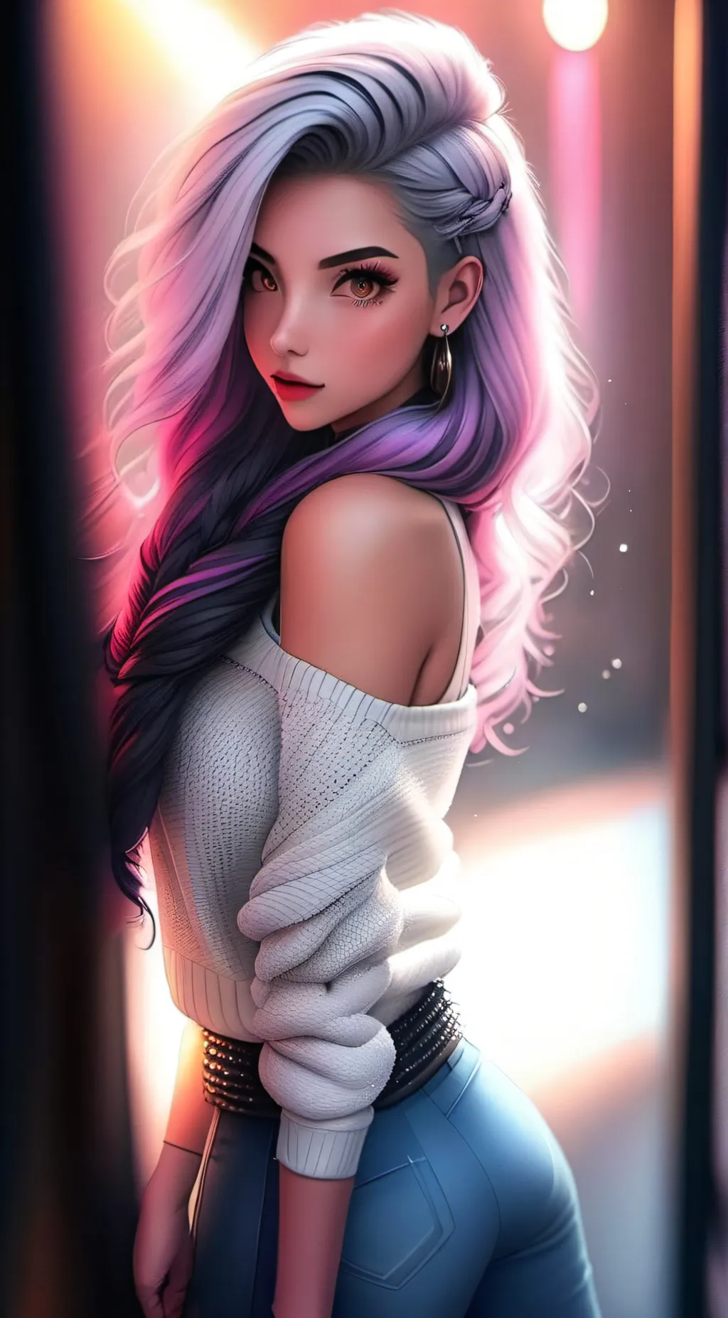 ai character: Amber background