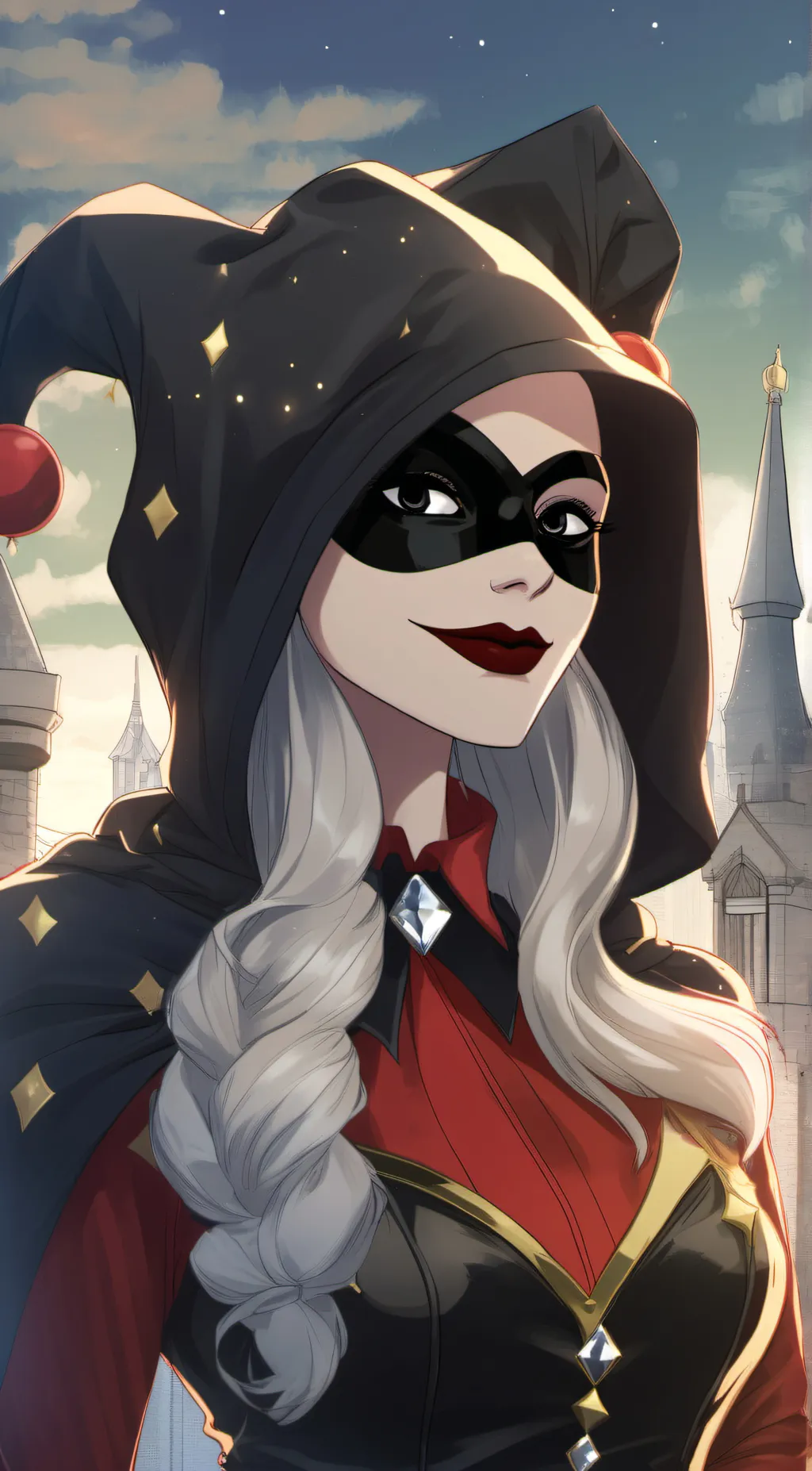 ai character: Harley Quinn  background