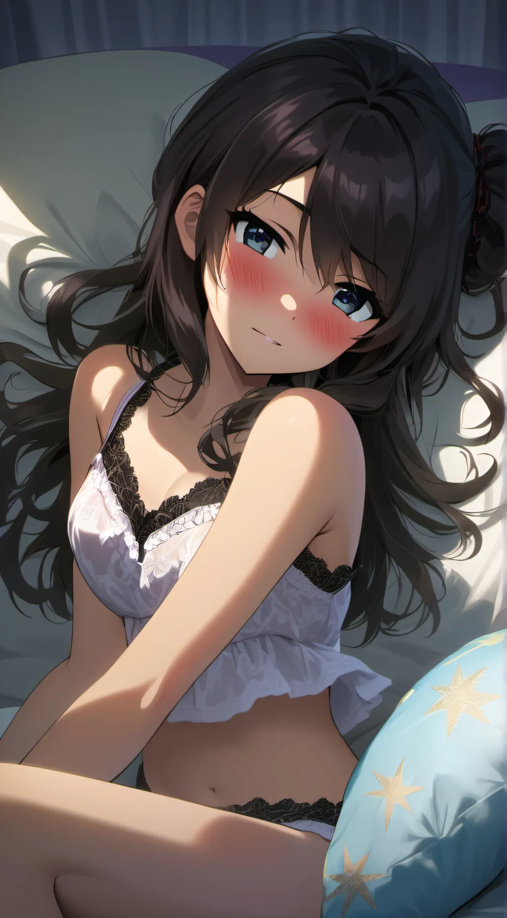 ai character: Violet background
