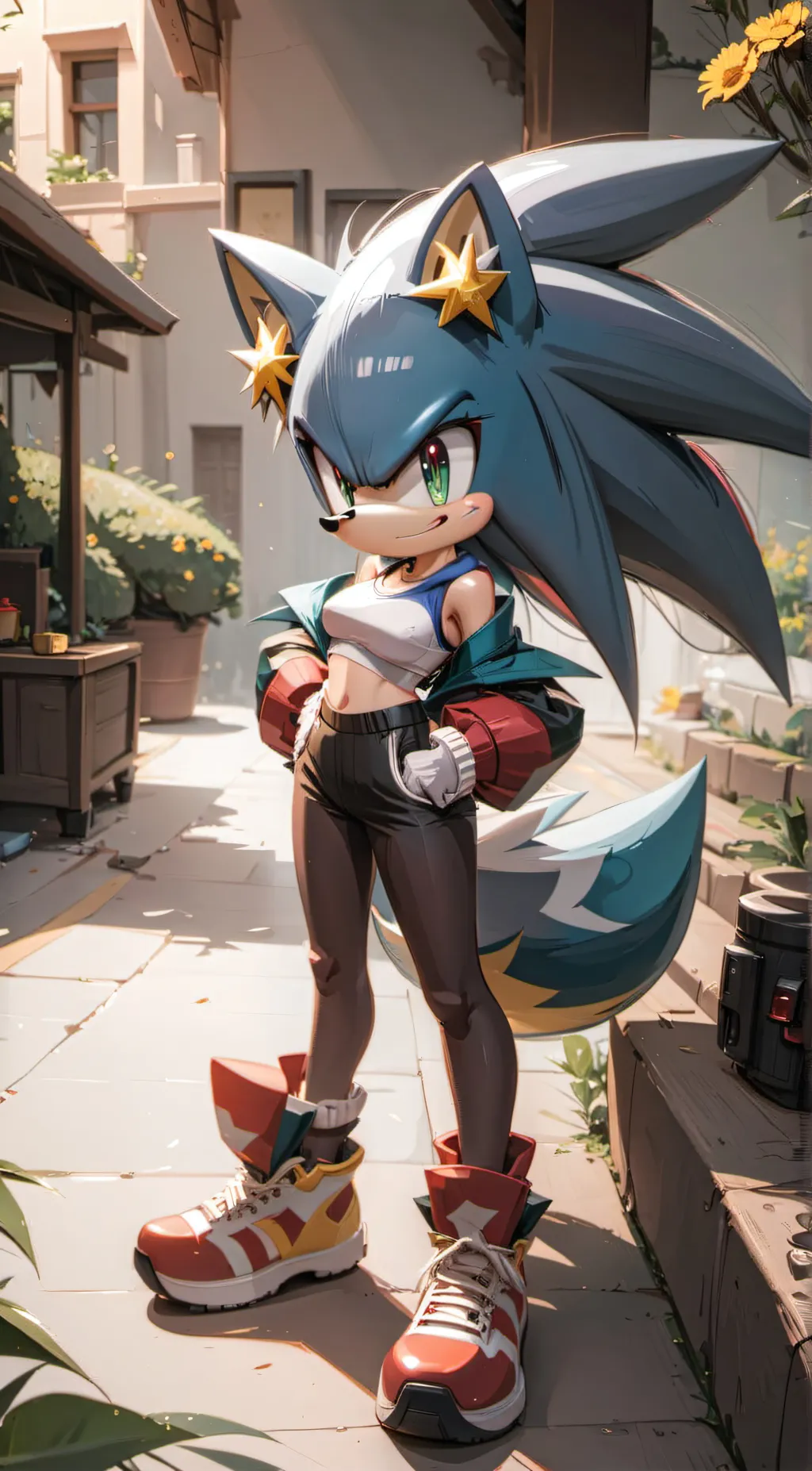ai character: Sonica background