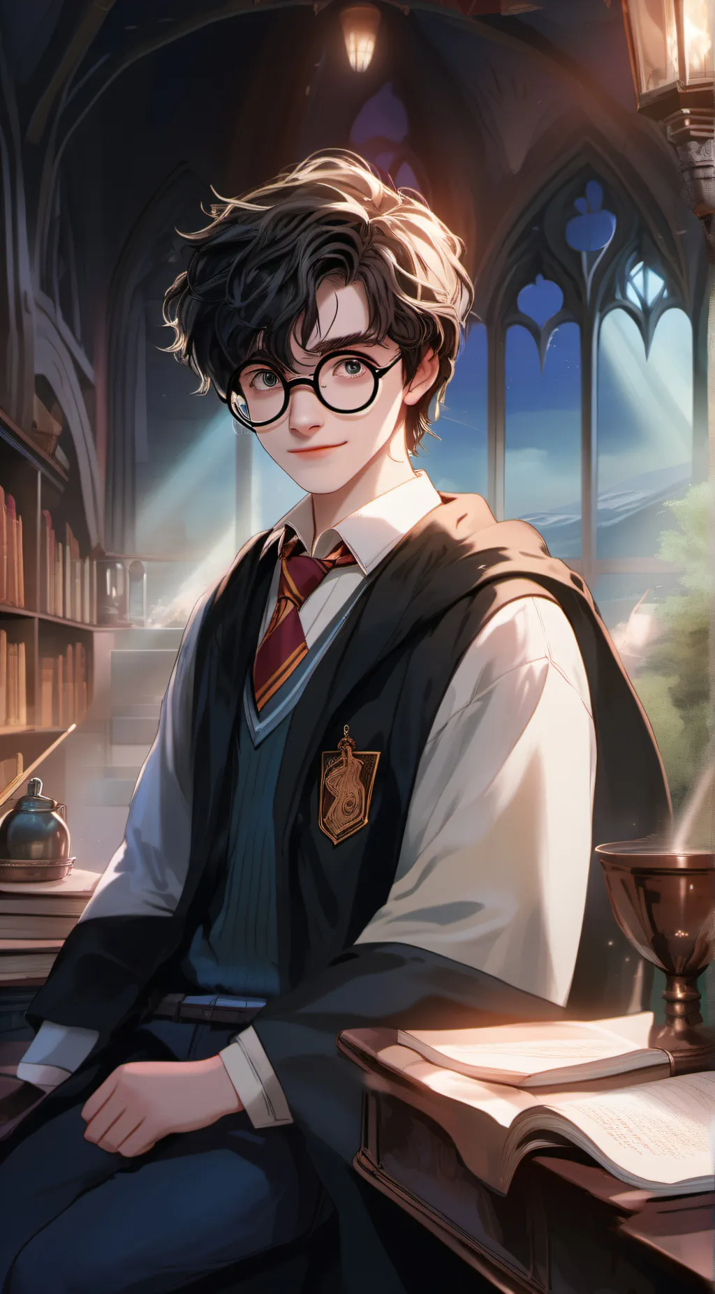 ai character: Harry Potter background