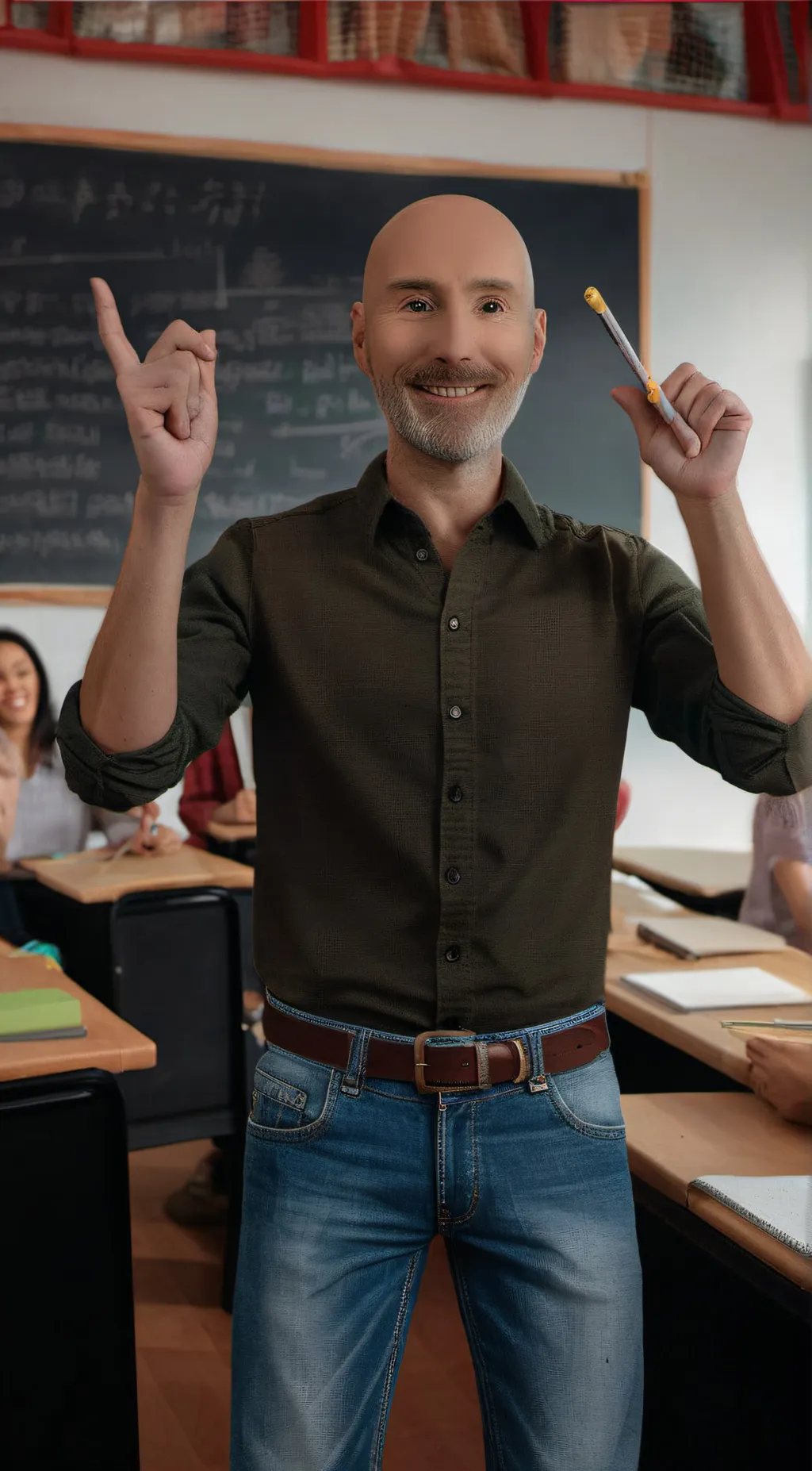 ai character: baldi background