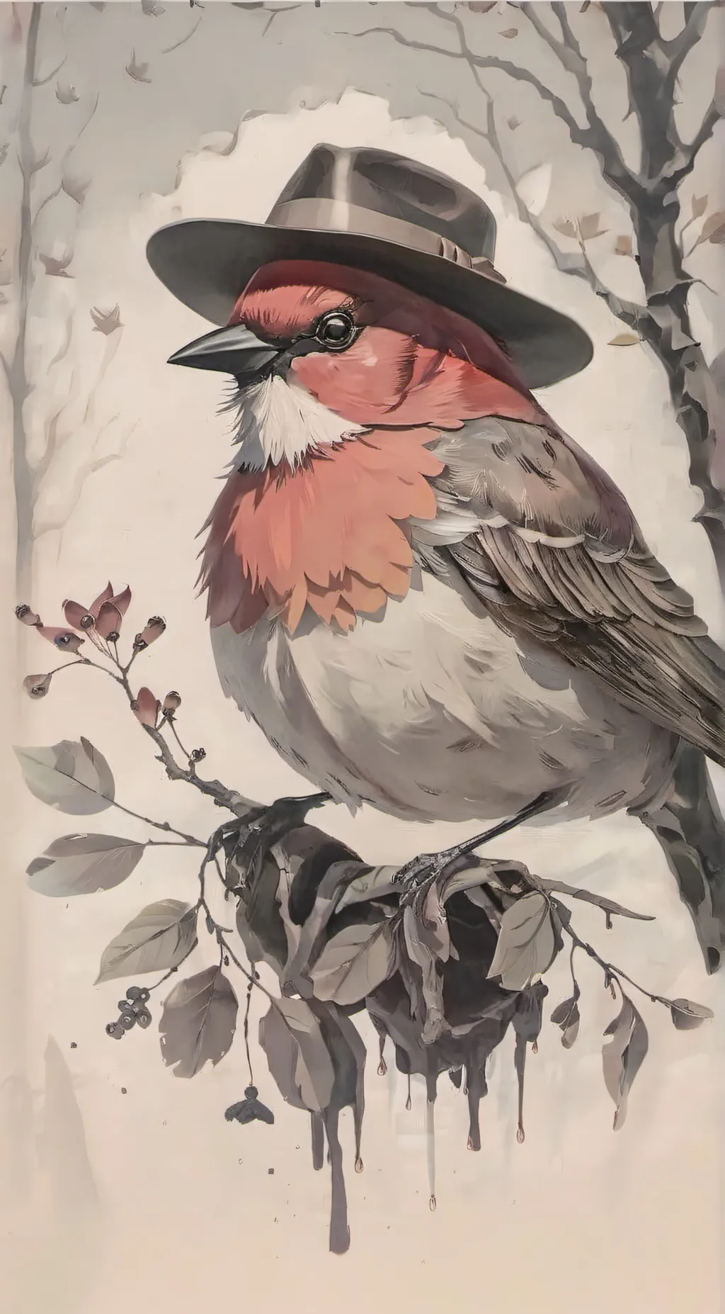 ai character: Red Bird background
