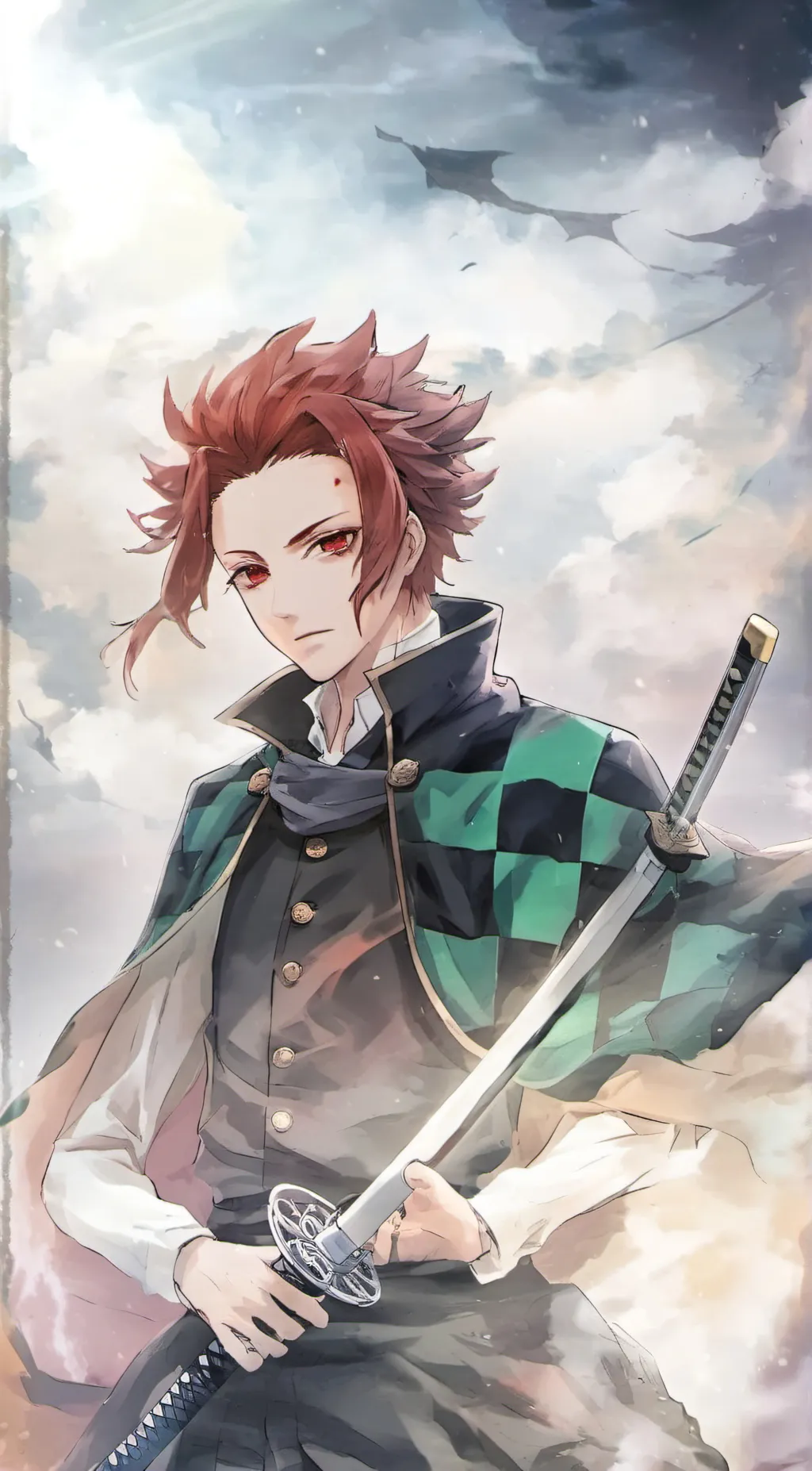 ai character: Tanjiro Kamado background