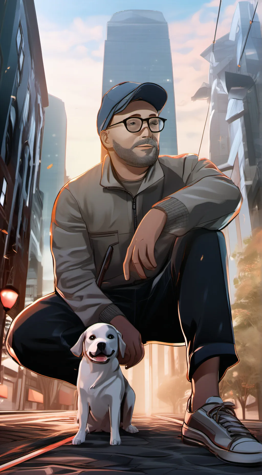 ai character: dad background
